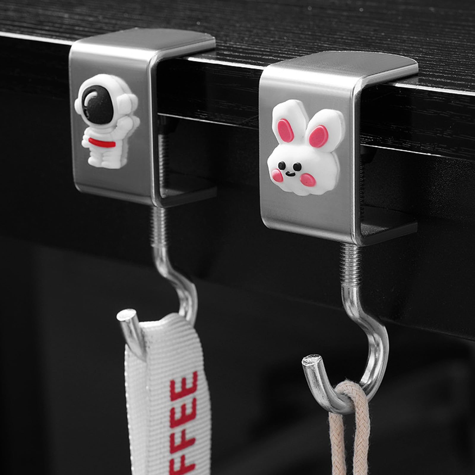 Ganci Da Tavolo Per Borse - 2 Pezzi Con Toppe Decorative | Porta Zaini, Borsette, Sciarpe | Ferro Resistente - Foto 9