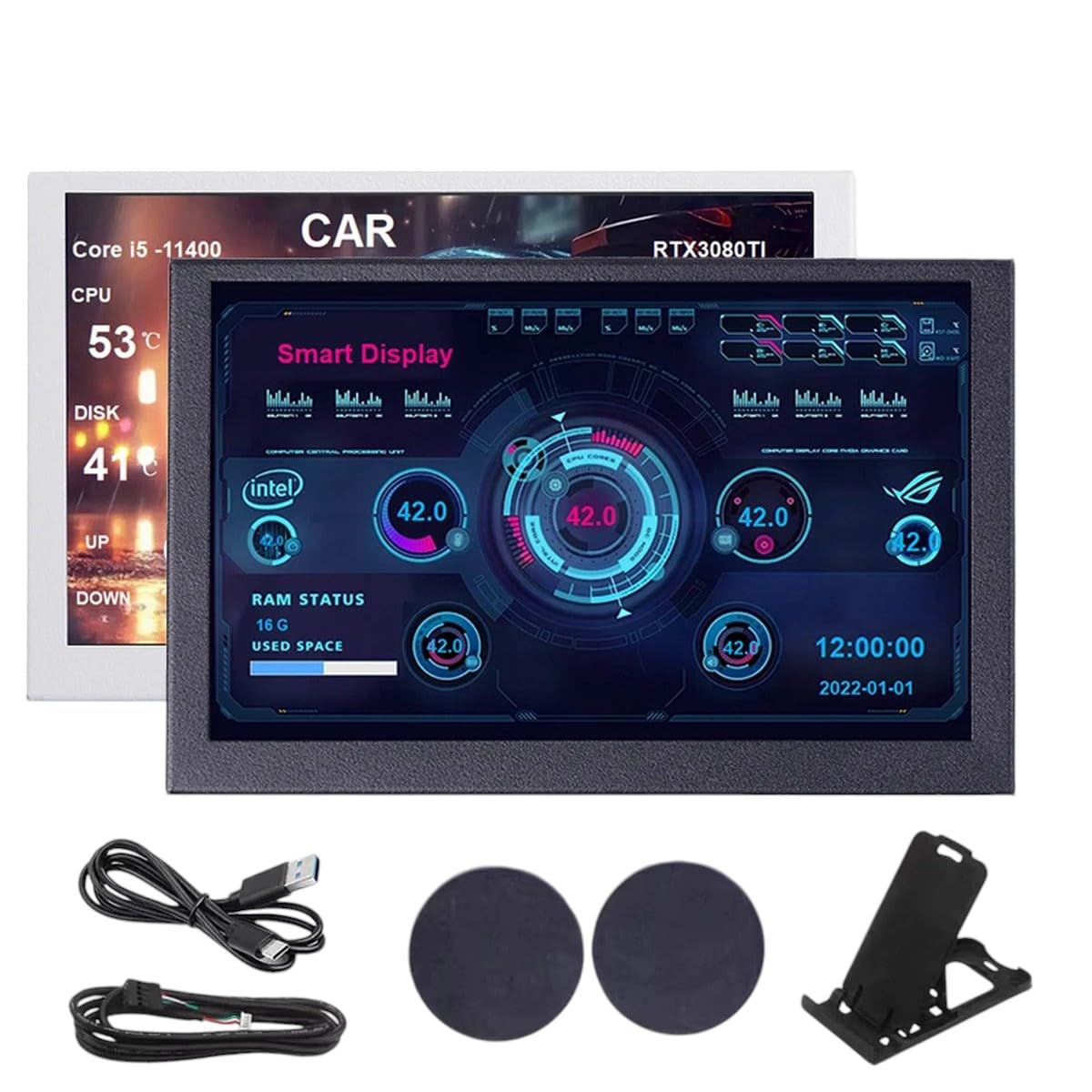5 Inch Ips Usab Secondary Screen 800X480 Type-C Lcd Computer Hardware Monitor Music Spectrum Analysis Display No Aida64 New 2025 High For Reliable Electronic Component, Precision, Stable Performance