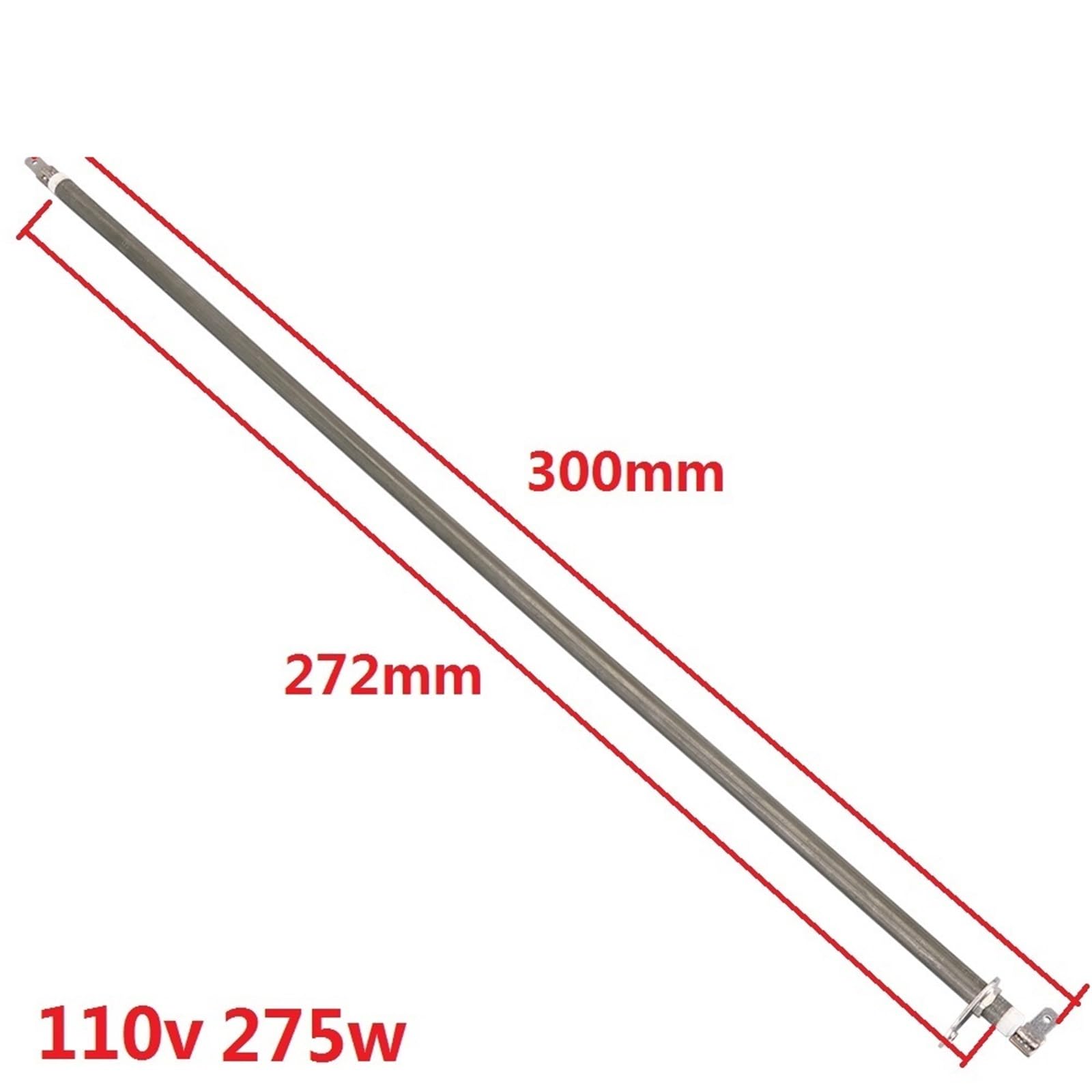 Heizelement 110V Lufterhitzer for Elektroofen Widerstand mit Metallblech 250W/275W/310W/375W 2Stk(275W 300mm)