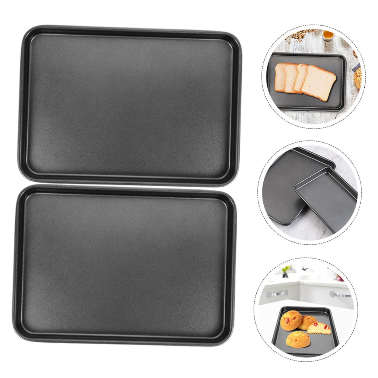 2pièces Plaque de Cuisson Rectangulaire Plaque de Cuisson Ménager Multifonction Ustensile de Cuisine