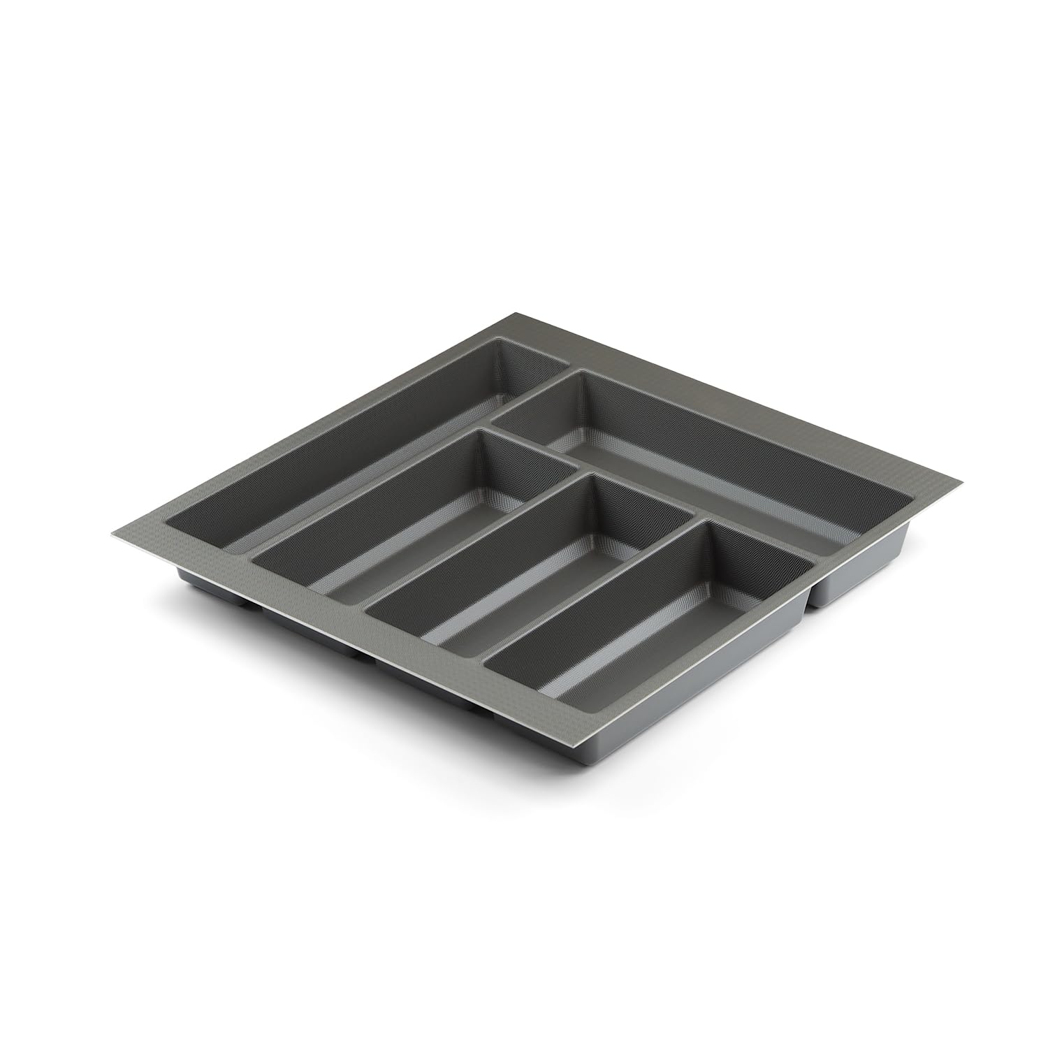 Handle & Home Basalt Grey Cutlery Tray For 500Mm Grass Scala Drawer | 430Mm L X 406Mm W | Textured Non Slip Finish | Anthracite Stone | Kitchen Organisation | Storage