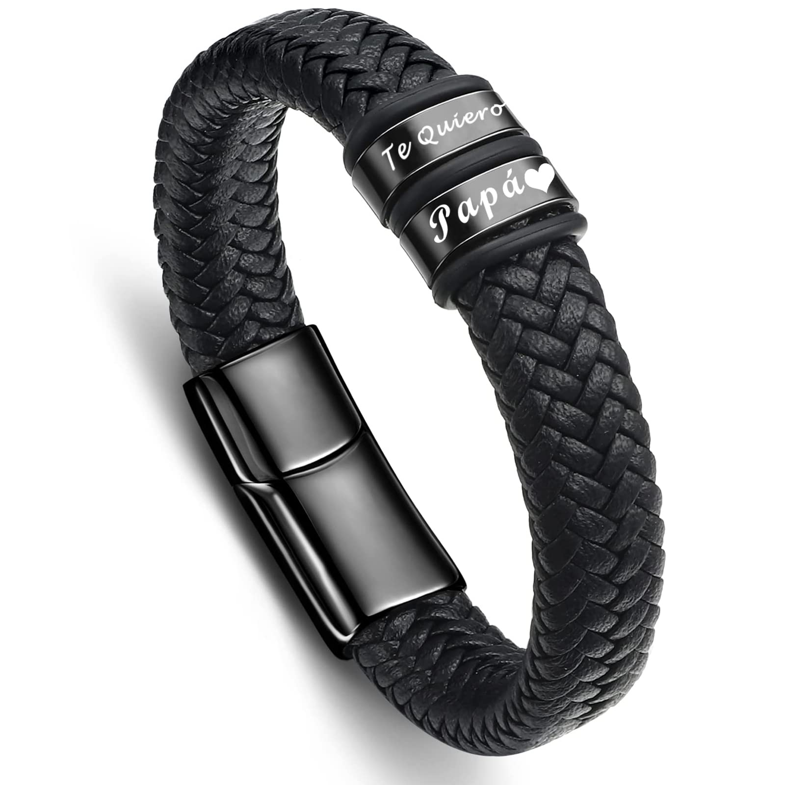 Gkmamrg Dia del Padre Regalos Papá - Pulsera Regalo - Grabado“Te Quiero Papá” Pulsera - dia del padre regalos