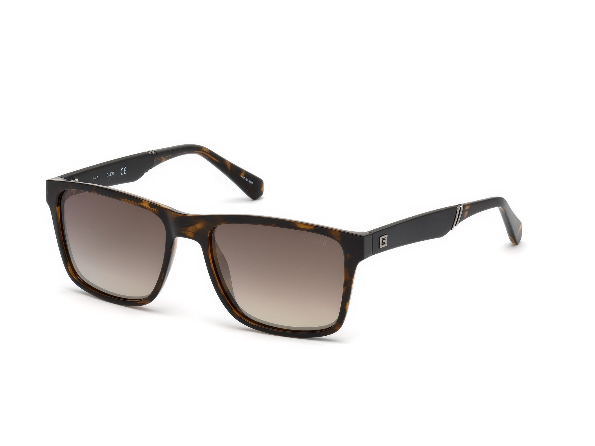 Guess Men's Mirrored Gu6928 GU6928-52G-56 Brown Rectangle Sunglasses
