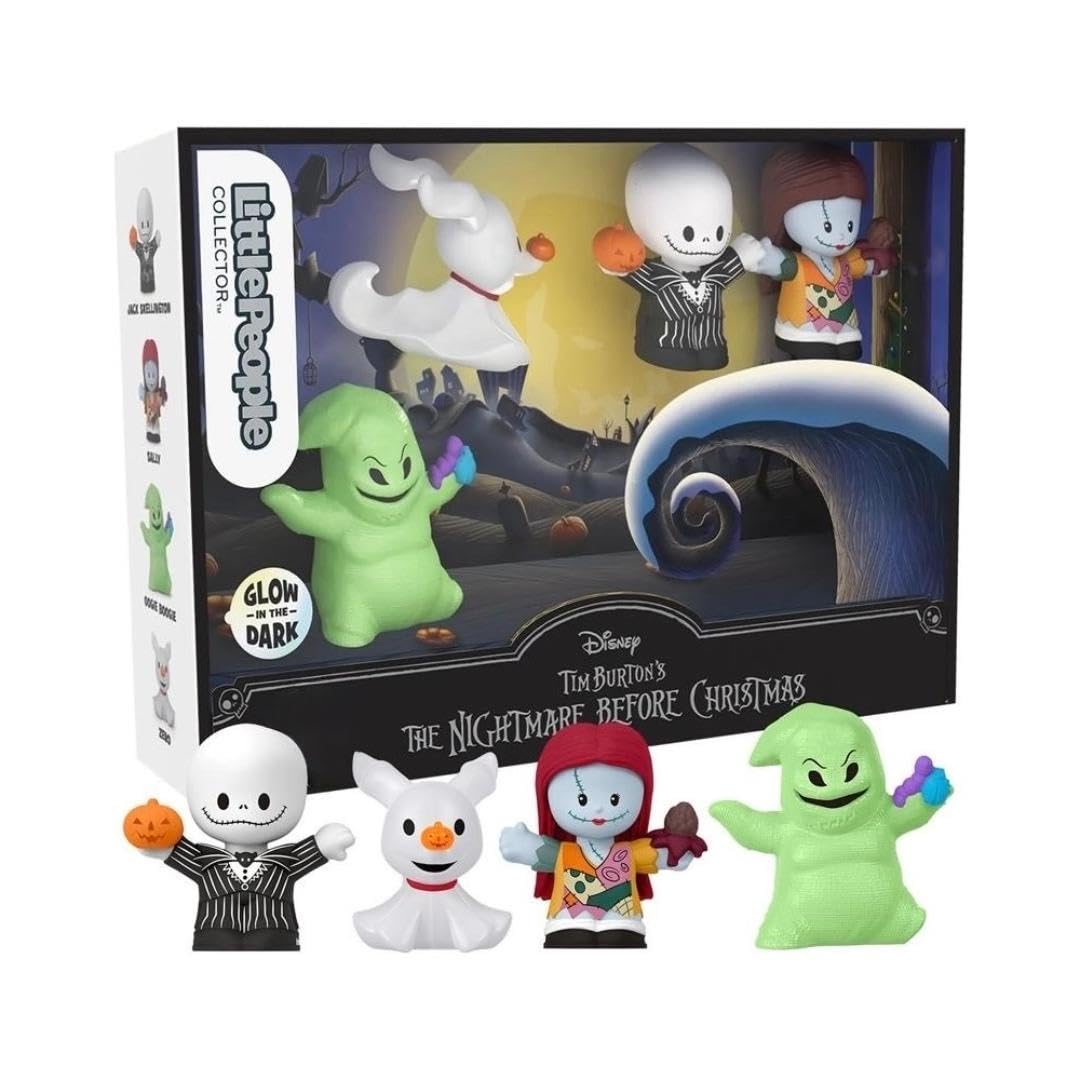 Little People Collector Disney Tim Burton’s The Nightmare Before Christmas Special Edition Set for Adults & Fans, 4 Figures in a Display Package (Amazon Exclusive)