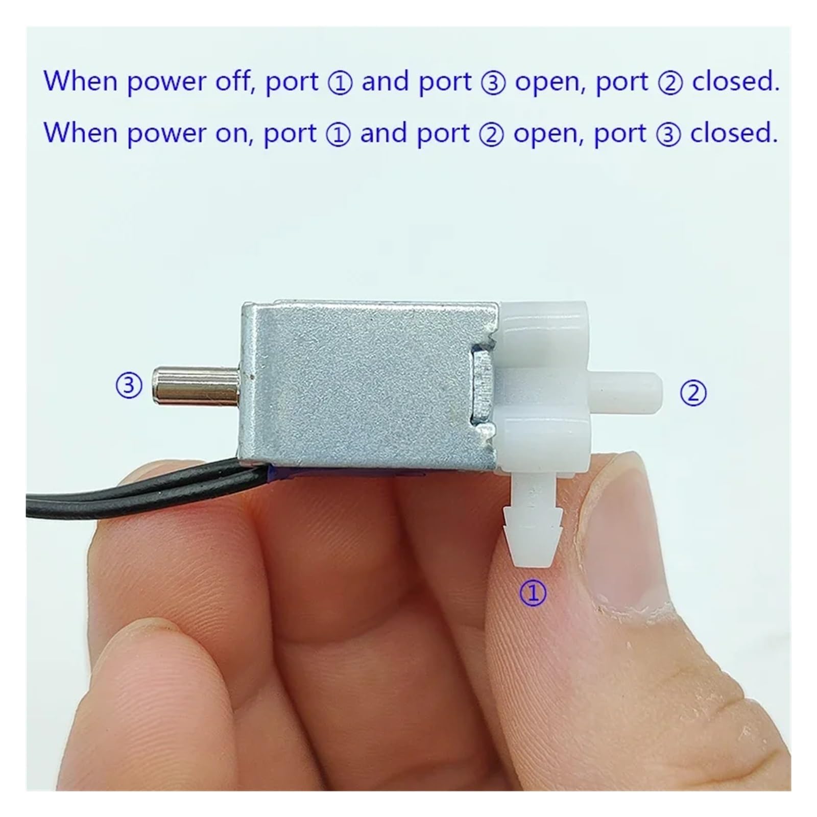 Produktbild von LIUCH Mini-Magnetventil 3V DC – 2-Positionen 3-Wege N.C./N.O. – Mikro-Luftregelventil Für DIY, Monitor, Medizintechnik (PYF3-3V)