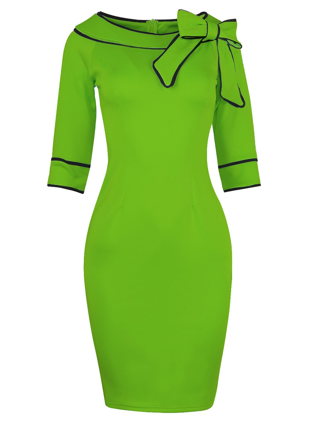 Women's Celebrity Vintage Bowknot Party Cocktail Stretch Bodycon Pencil Dress