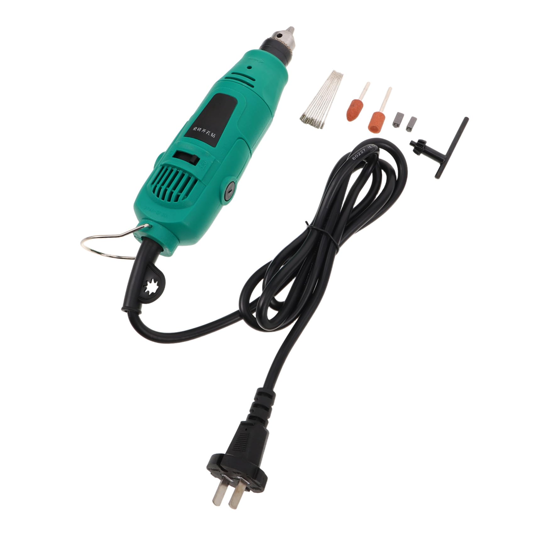 DOITOOL Taladro Eléctrico Compacto con Cable Brocas de y Cabeza de Lijado Taladro Portátil para Taladrar Azulejos y Electrónica Proyectos Domésticos y Bricolaje