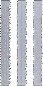 Amazon.com : 3pcs Irregular Ruler Metal Craft Ruler Paper Tearing Ruler ...
