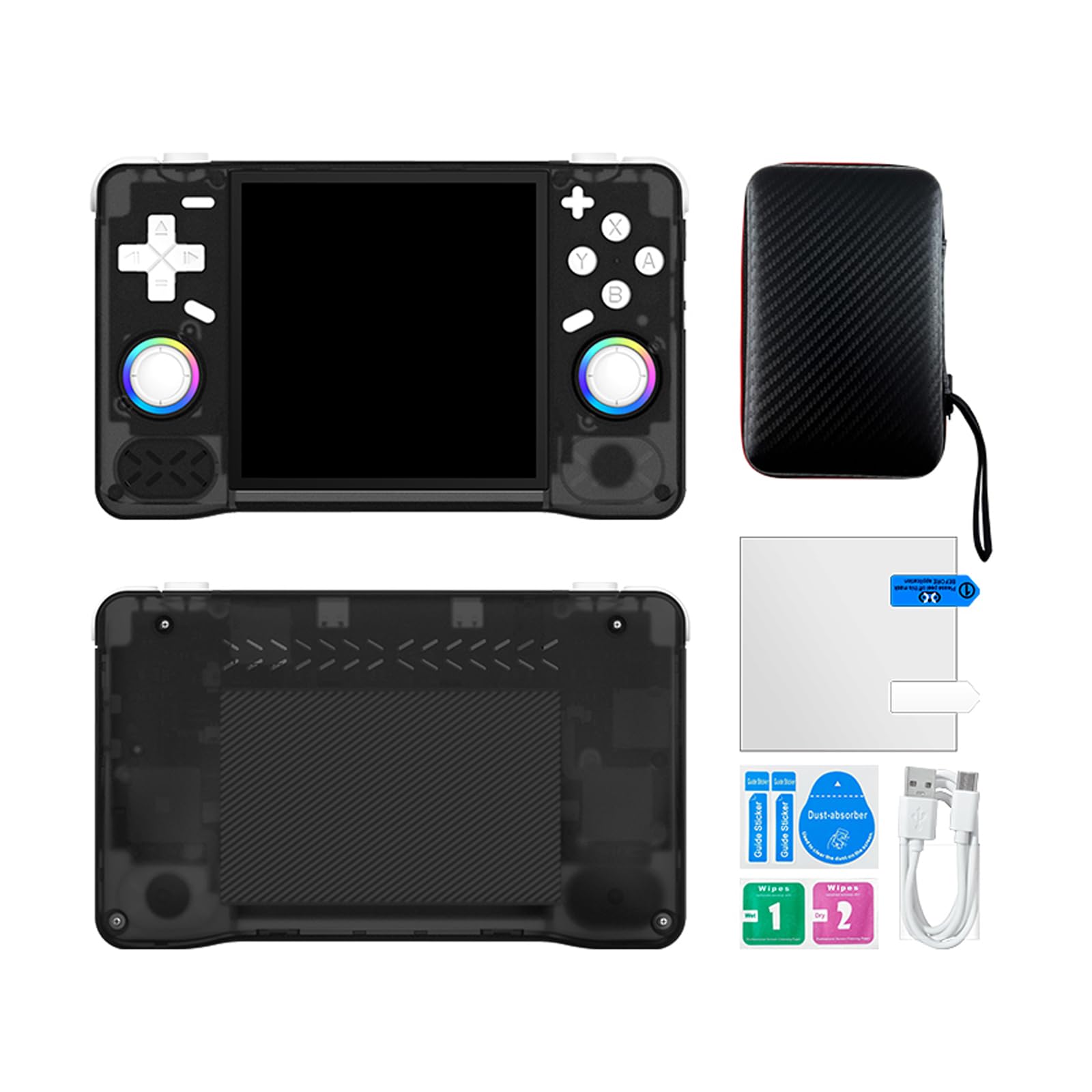 XF40H Handheld Spielkonsole 4Zoll IPS 128GB WLAN & Koop-Modus (Schwarz) | 720x720 IPS, 20+ Emulatoren, 22000+ Spiele, Linux OS, 3,5mm Klinke, ideal für unterwegs