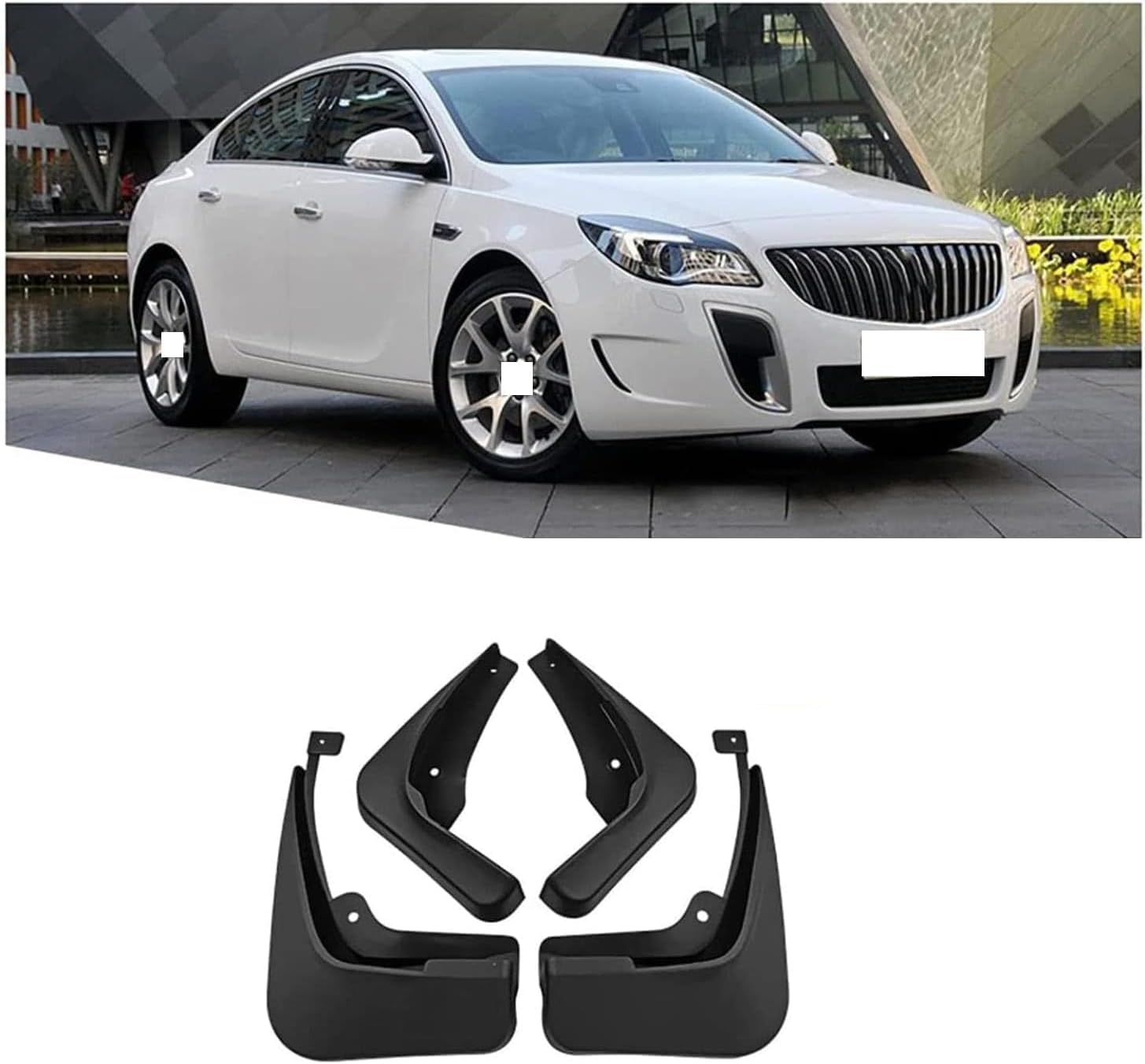 HGYNBCP Car Mud Flaps Splash Guards for Buick Regal GS 2009-2015, Splash Guard Front Rear Mudguard with Fixing Screws.