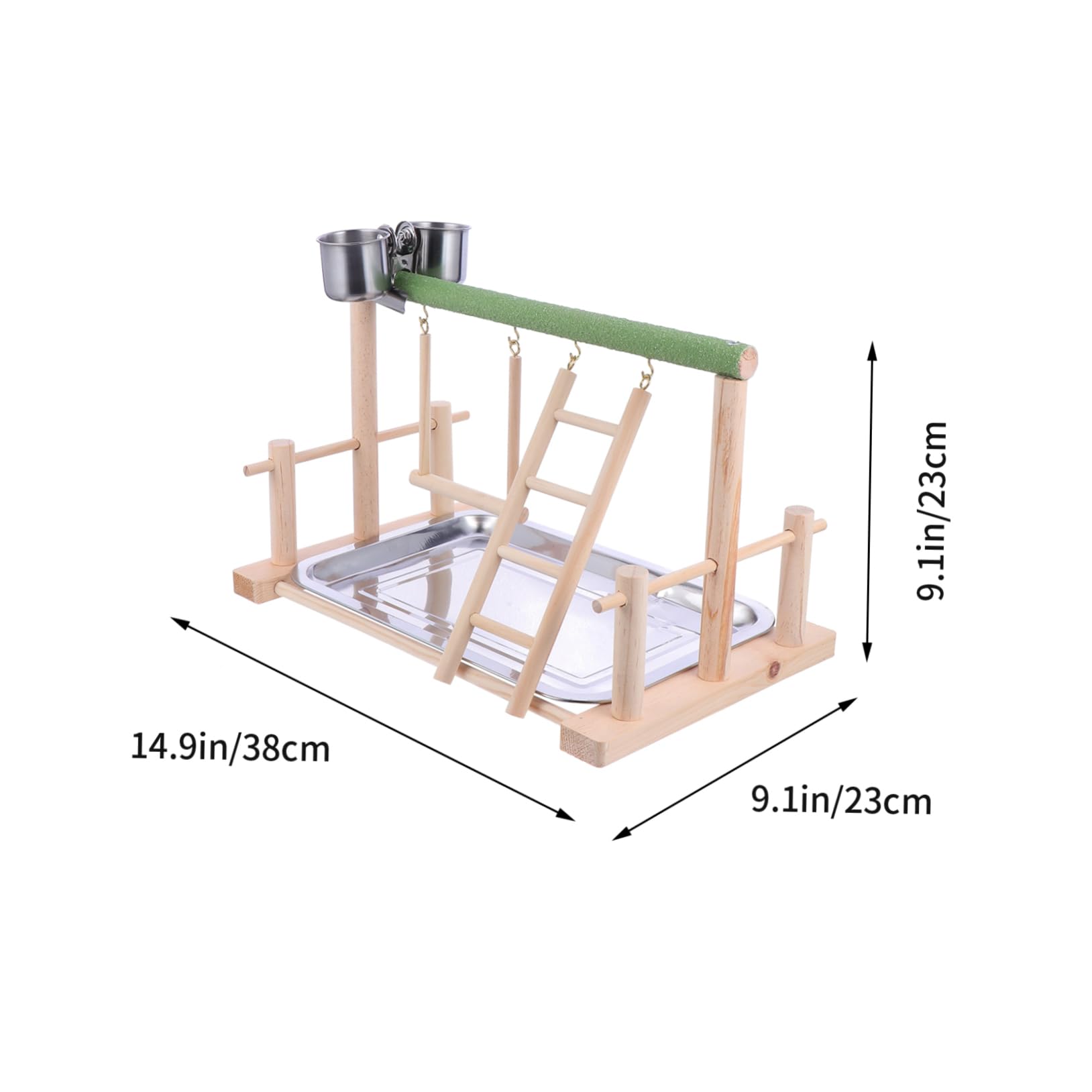 ERINGOGO Trespolo Per Uccelli Legno Con Piattaforma Di Gioco e Scala Per Pappagalli Cocoriti e Uccelli Simili Gioco e Addestramento Per Vita Sana e Felice