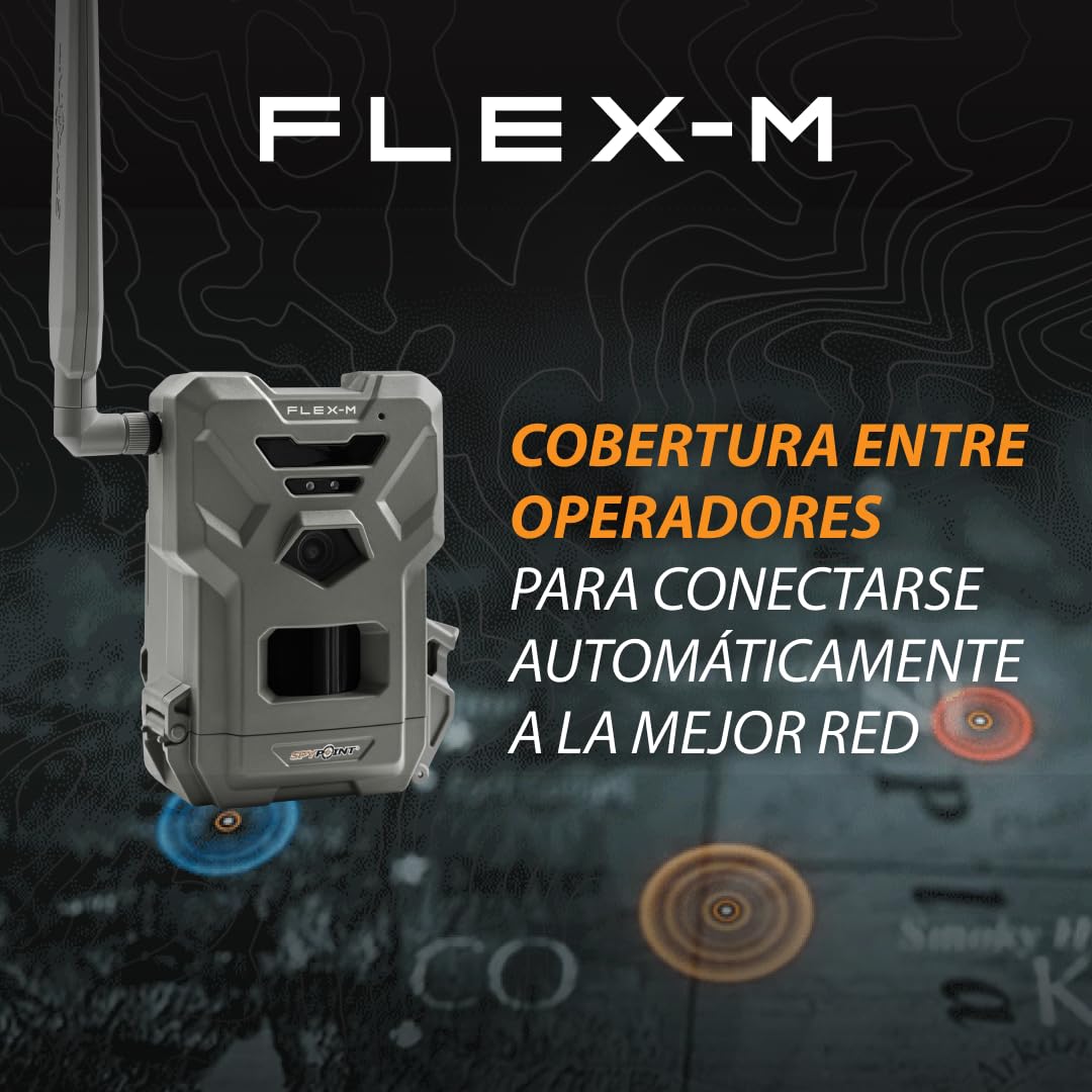Spypoint Cámaras Celulares Flex-M Paquete Doble - Mejores Accesorios de Exploración, Sin Necesidad de WiFi, Visión Nocturna, Activación por Movimiento, Fotos de 28MP, Vídeos de 720p + Sonido (2)