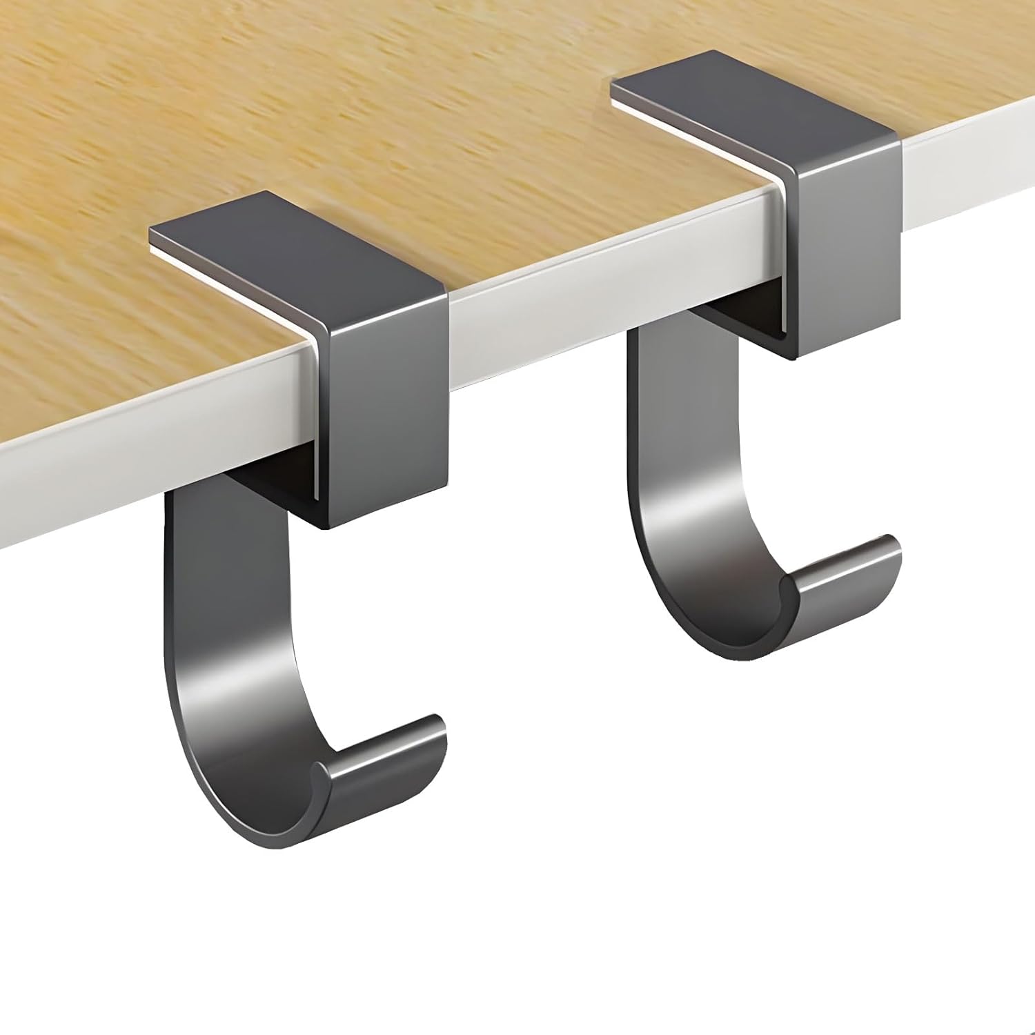 JAKO Headphone Stand, Headset Stand for Desk Aluminum Alloy Headphone Holder Hanger with Match for Laptop Equipment, Examine Desk Hook for Xbox/PS4 Gaming Headset, Workplace, Laptop Desk (2 Pcs Gray)