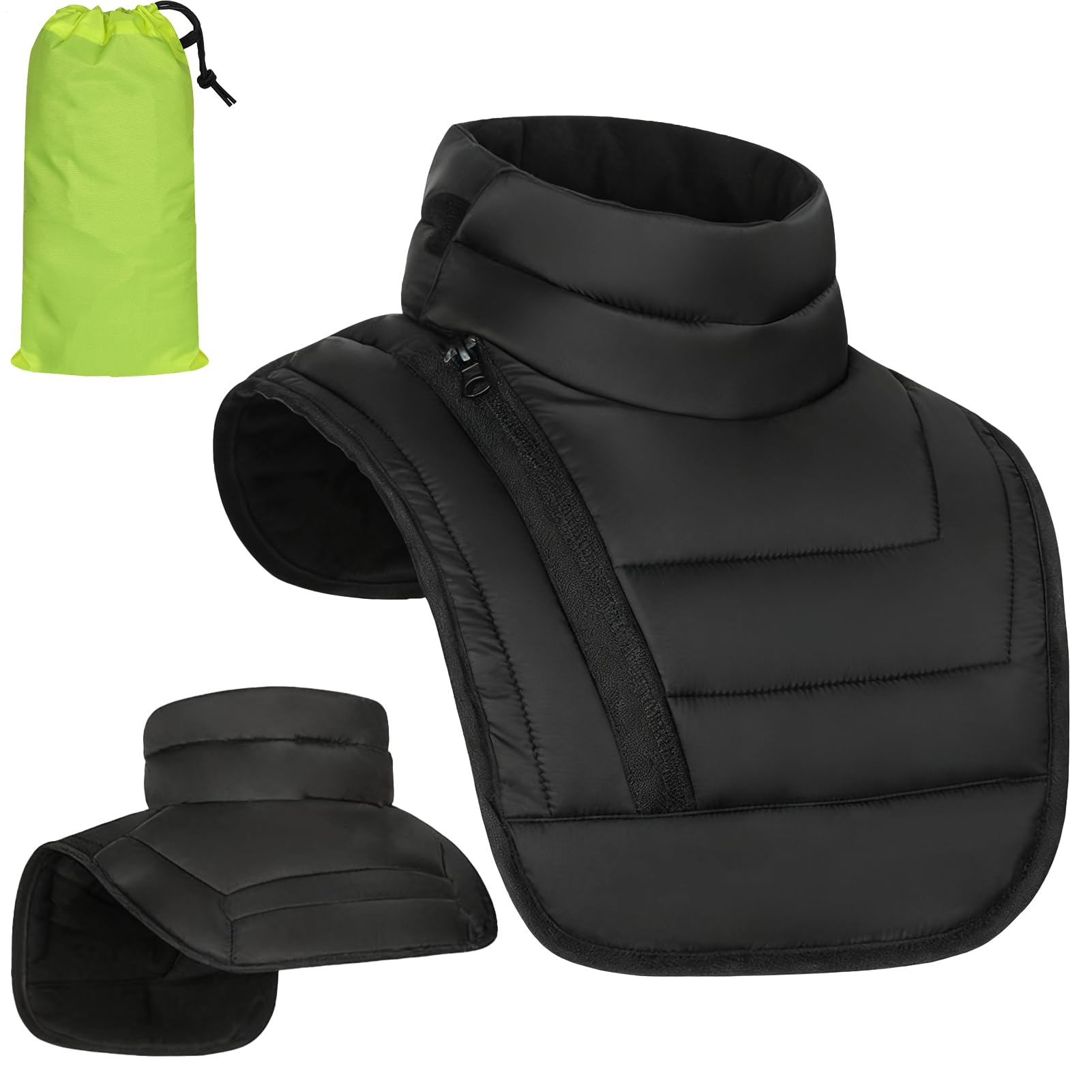 Calentador de cuello de invierno | Con bolsa de almacenamiento resistente al viento, suministros cálidos para invierno, para clima frío, al aire libre, viajes, trabajo, ciclismo, equitación, ATV