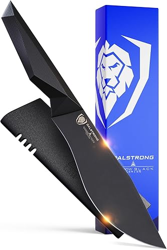 Miniatura 9 de Dalstrong Cuchillo de chef - 8 pulgadas - Serie Shadow Black - Revestimiento de nitruro de titanio negro - Cuchillo de cocina ultra afilado - Acero