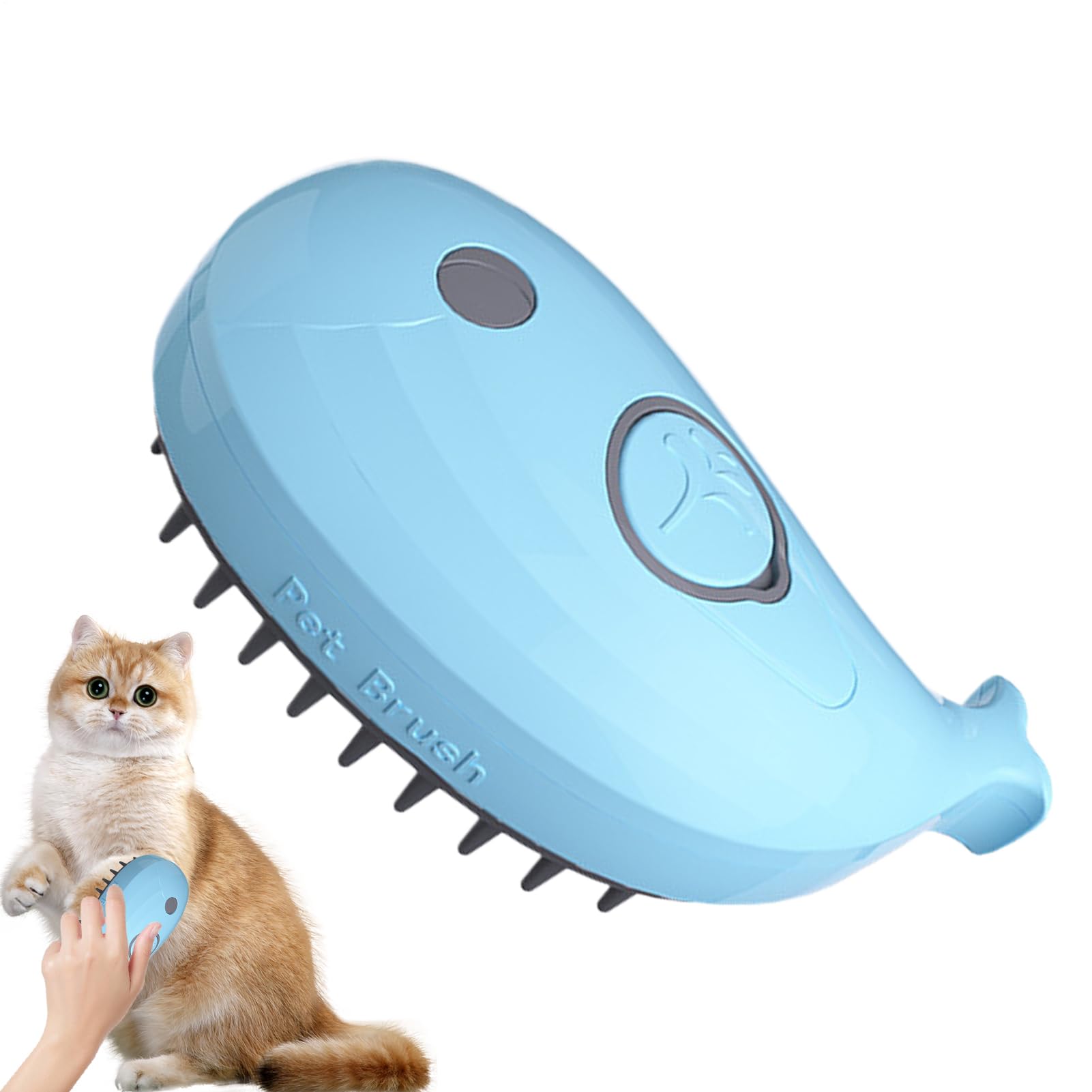 Cepillo de agua para gatos, peine caliente para mascotas | 4 en 1 cepillo de pérdida de gato con pulverización de agua,Peine de compañía tranquilo, suministros de aseo para perros, herramienta d