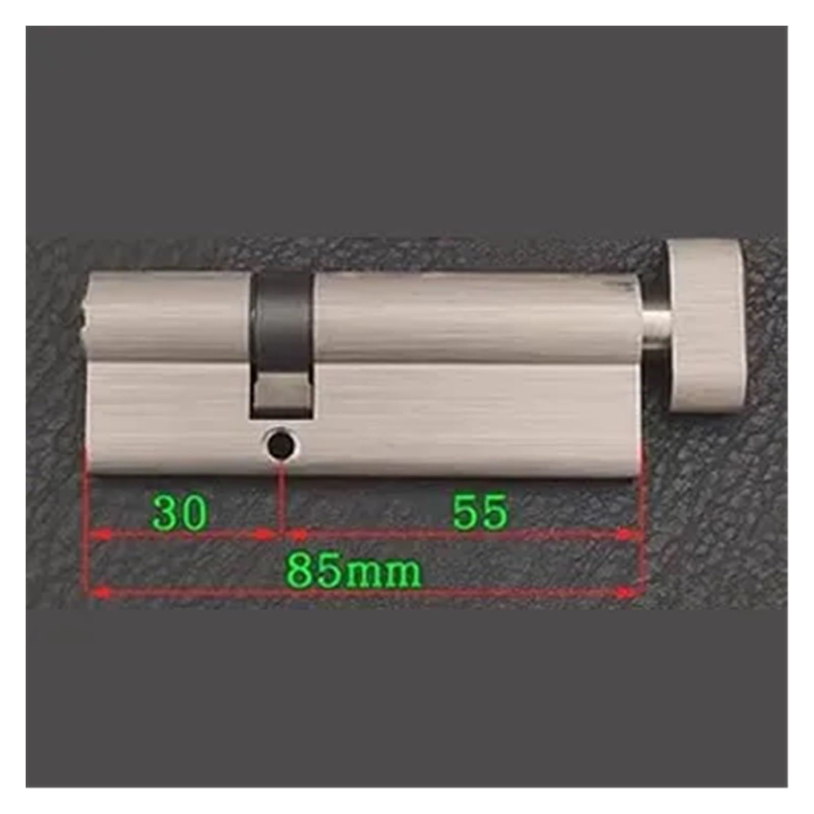 1 szt. asymetryczny mosiężny cylinder zamka z gałką – bezpieczny zamiennik do drzwi ze stopu aluminium, wysokość 32 mm(30+55t)