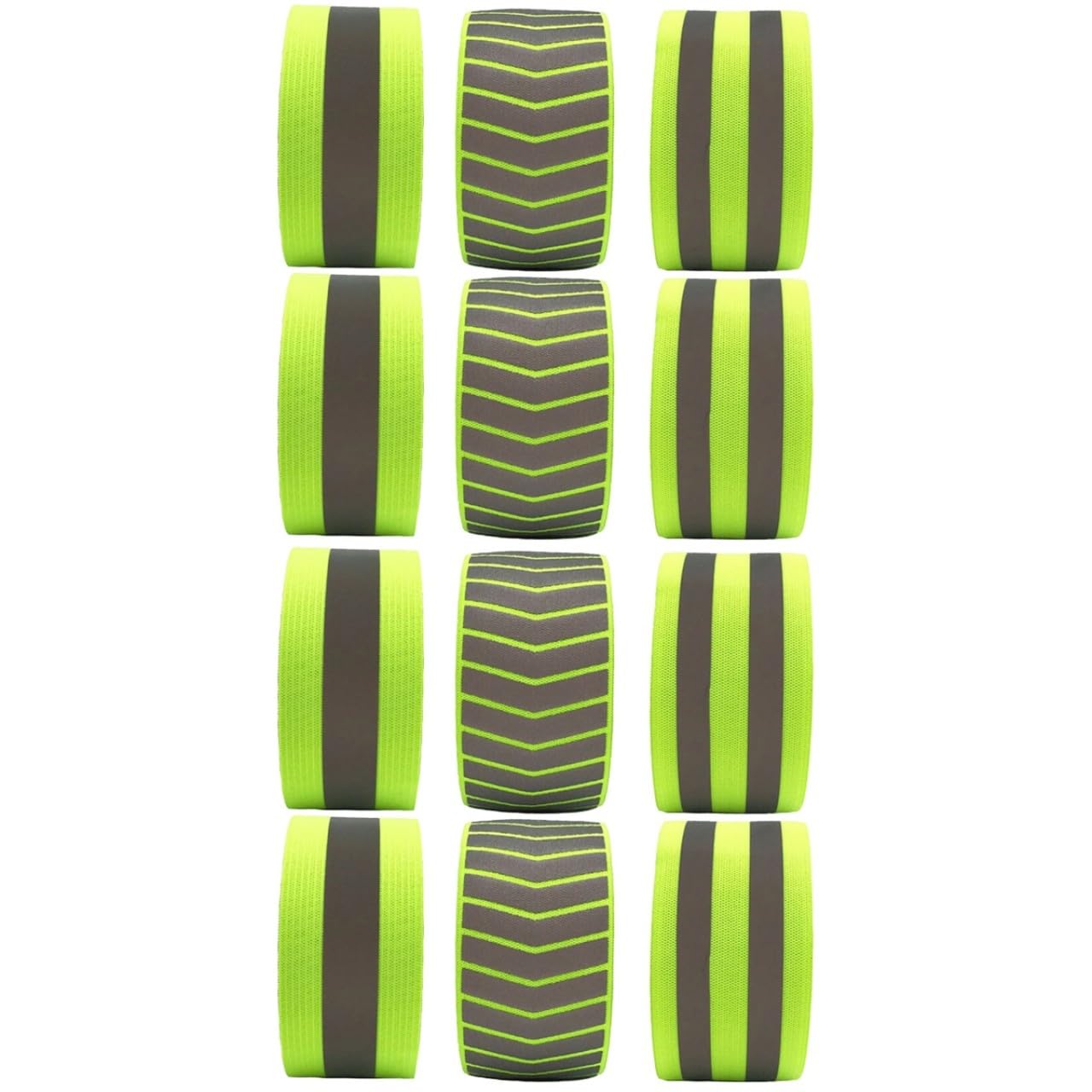 HEMOTON Bracciale Riflettente Sport Notte Bracciale Fluorescente Braccialetto Bande Uomini Bracciali visibilità Polso Riflessivo Illuminato Sicurezza Green