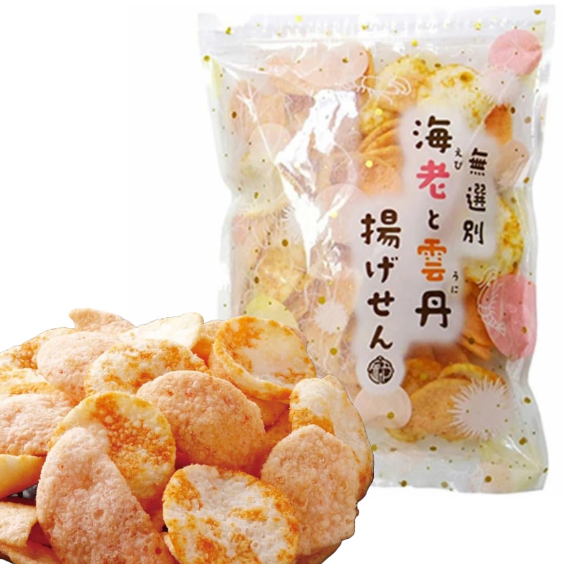 Amazon.co.jp: 五十鈴 無選別 海老と雲丹 揚げせん 190g ×4袋 えび揚げ