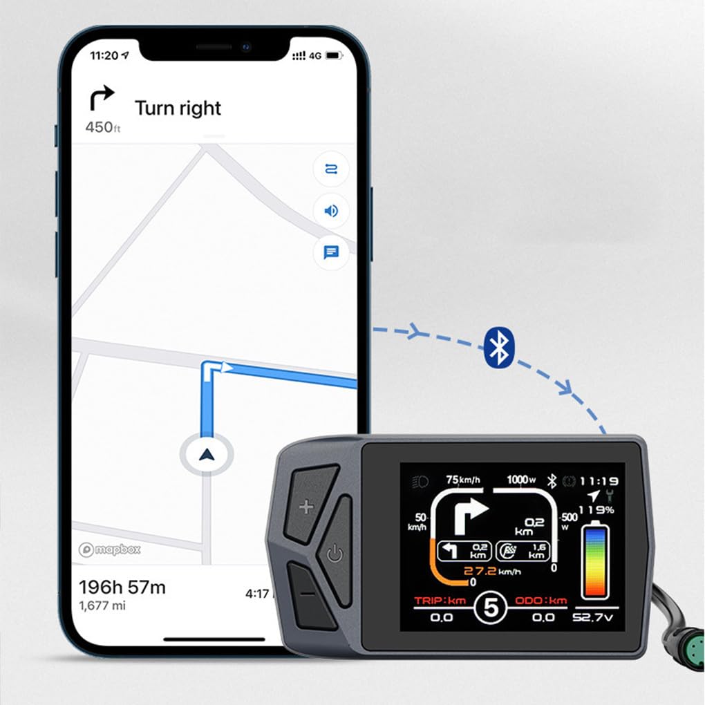 Velocímetro para Bicicleta Equipado con Bluetooth 1 y múltiples