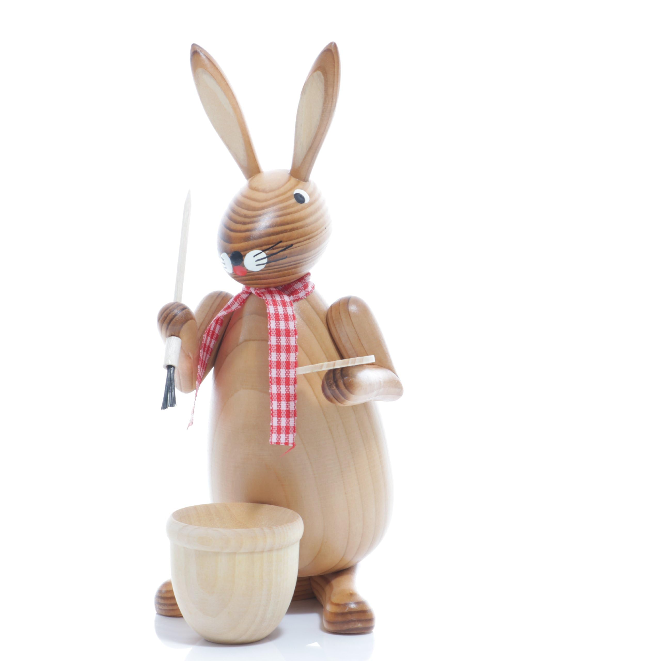 Rudolphs Schatzkiste Osterfigur Osterhase Maler BxHxT ca 9 x 20 x 9cm NEU Osterdeko Osterhasenfigur Ostern Korb Osterei Frühling Erzgebirge Seiffen Hase