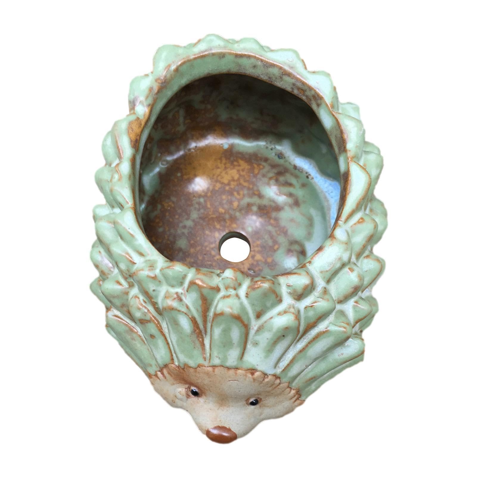 Gelive Igel Keramik Blumentopf Mit Untersetzer – Süßer Sukkulententopf, 13x8,9x8,6 Cm, Für Fensterbank & Deko