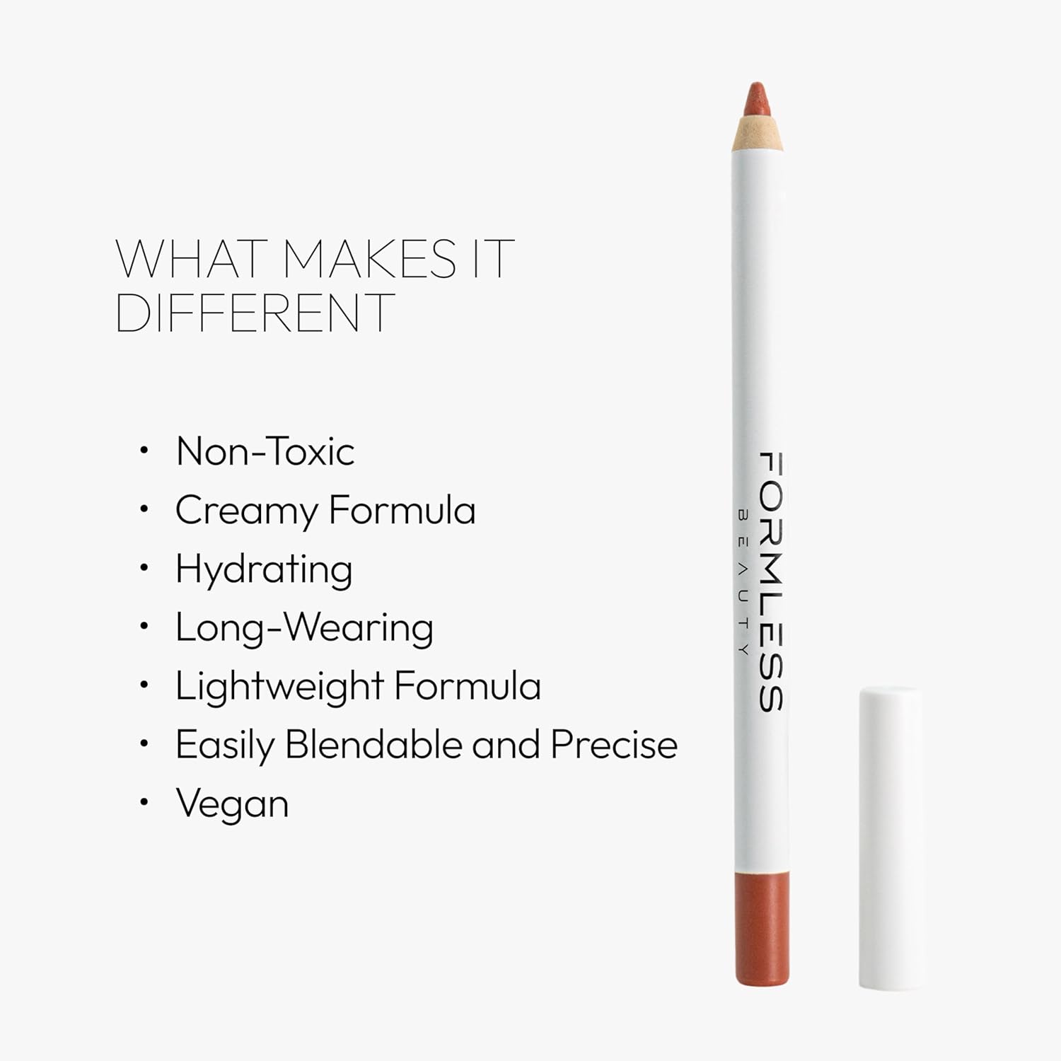 Formless Beauty by Jenny McCarthy Lip Liner Hydrating, Clean, Non-Toxic, Long-Wear (Peach Please)