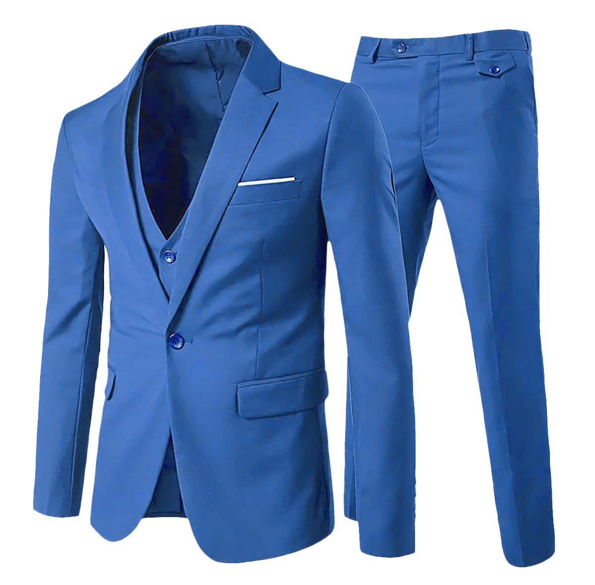 Anzug Herren Slim Fit 3 Teilig Anzüge Herrenanzug Sakko für Hochzeit Business