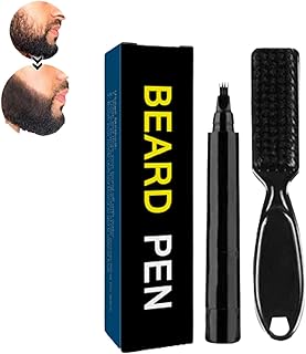 Diamalfi Pencil, Diamalfi Pencil Filler, Beard Filler Pen, Beard Pencil Filler For Men, Beard Filler For Menrepair Beard Shape, Waterproof Beard Filling Pen Kit, Eyebrow Filler (Brown)