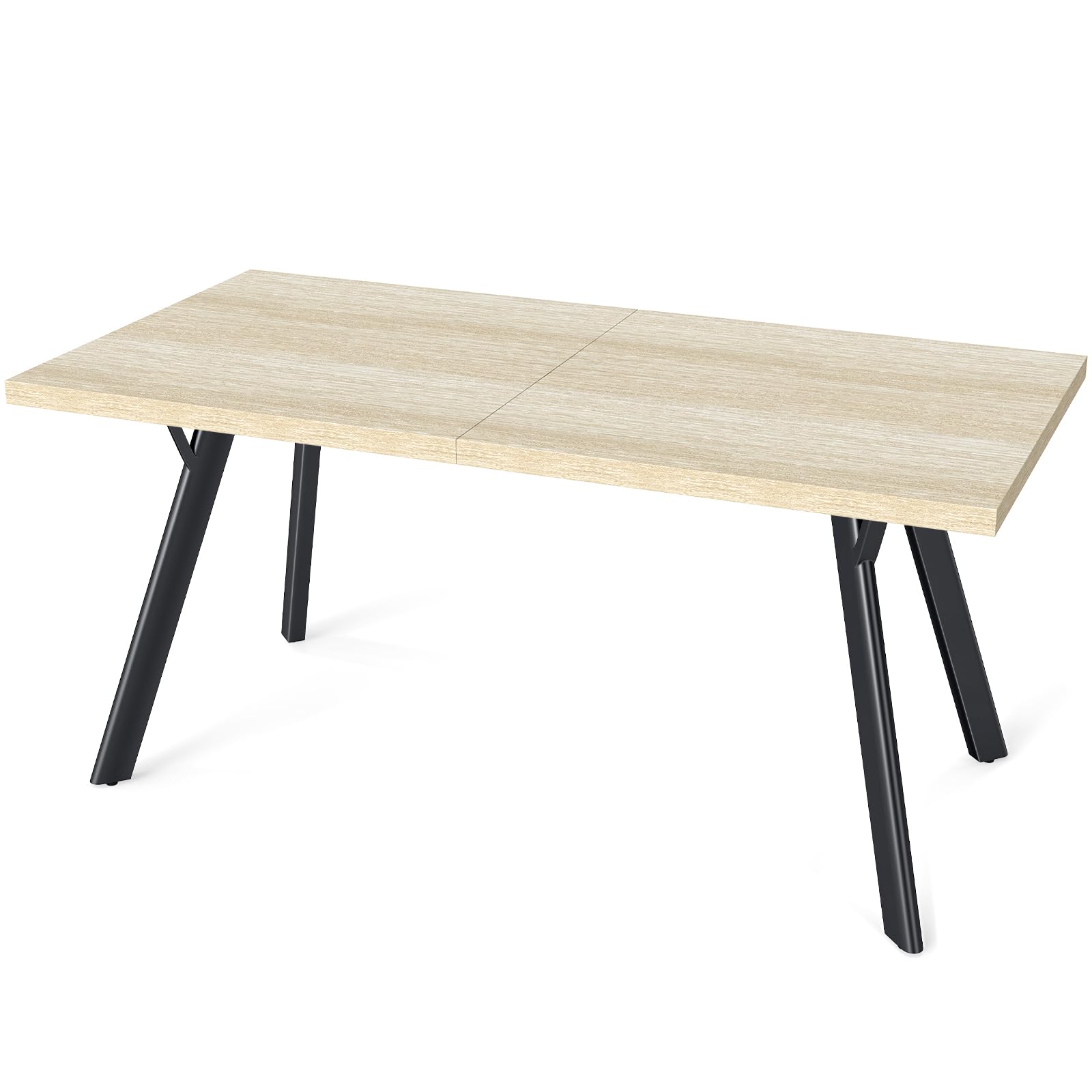LEWE Table à Manger Rectangulaire en Bois, Table de Cuisine 160 x 80 cm