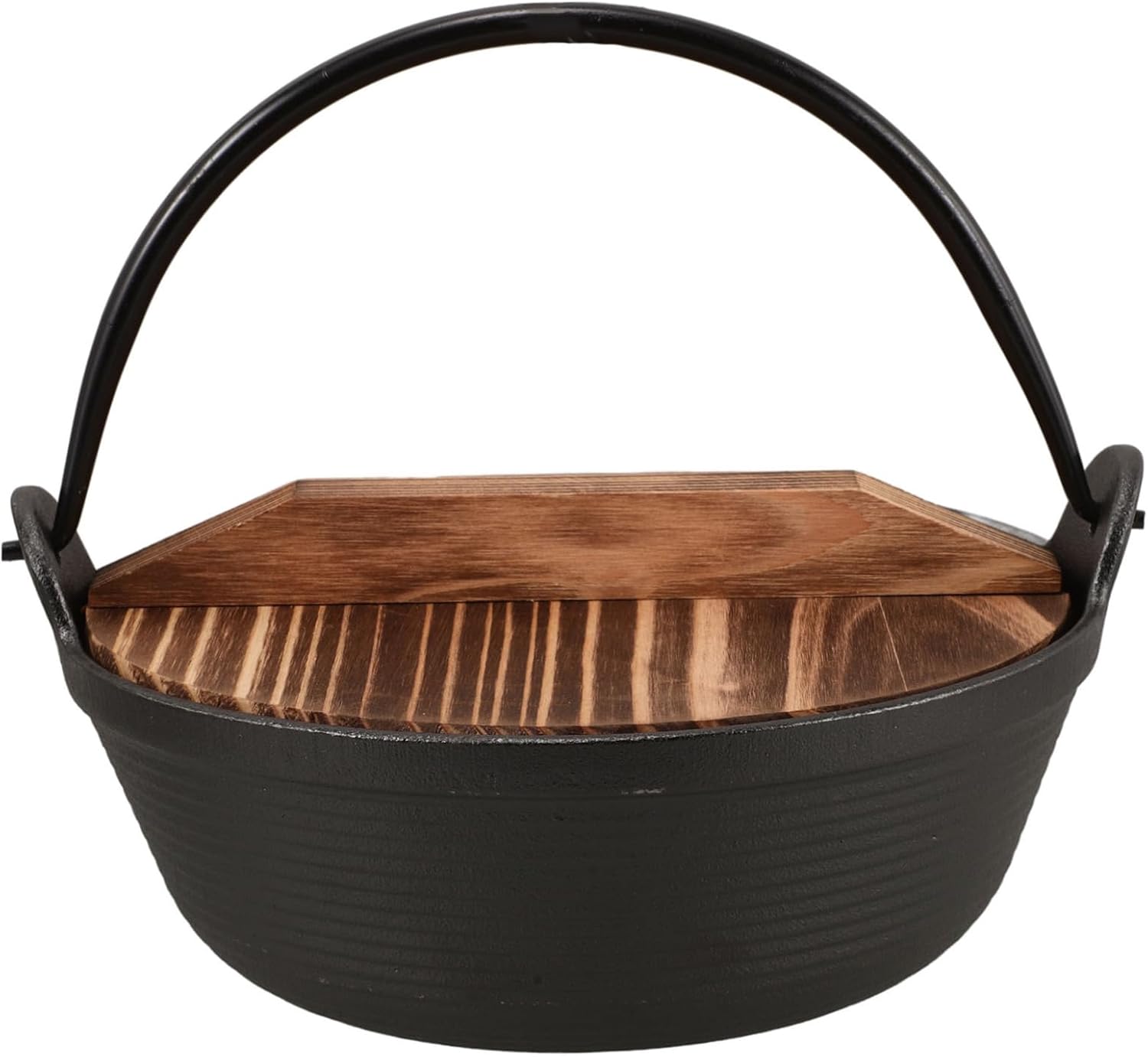 Kisangel 1set Cast Iron Soup Pot for Camping Japanese Design Hanging Cooker for Outdoor Cooking Versatile Cast Iron Cookware for Stews and Soups