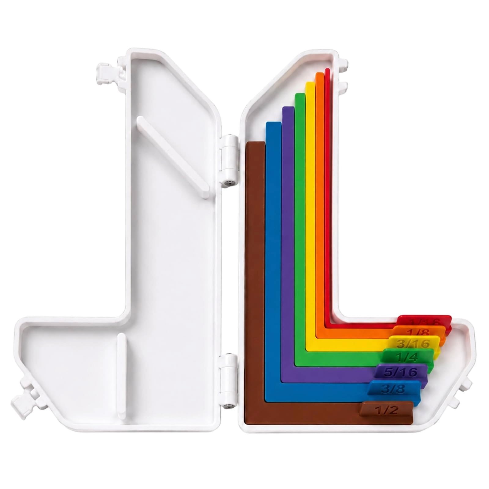 7pc Paper Crafting Alignment Guides with Storage Case, Precision Layering & Matting Spacers, Color-Coded L-Shaped Ruler Tools with Size Tabs,Paper Crafting Alignment (White, 17 * 10cm)