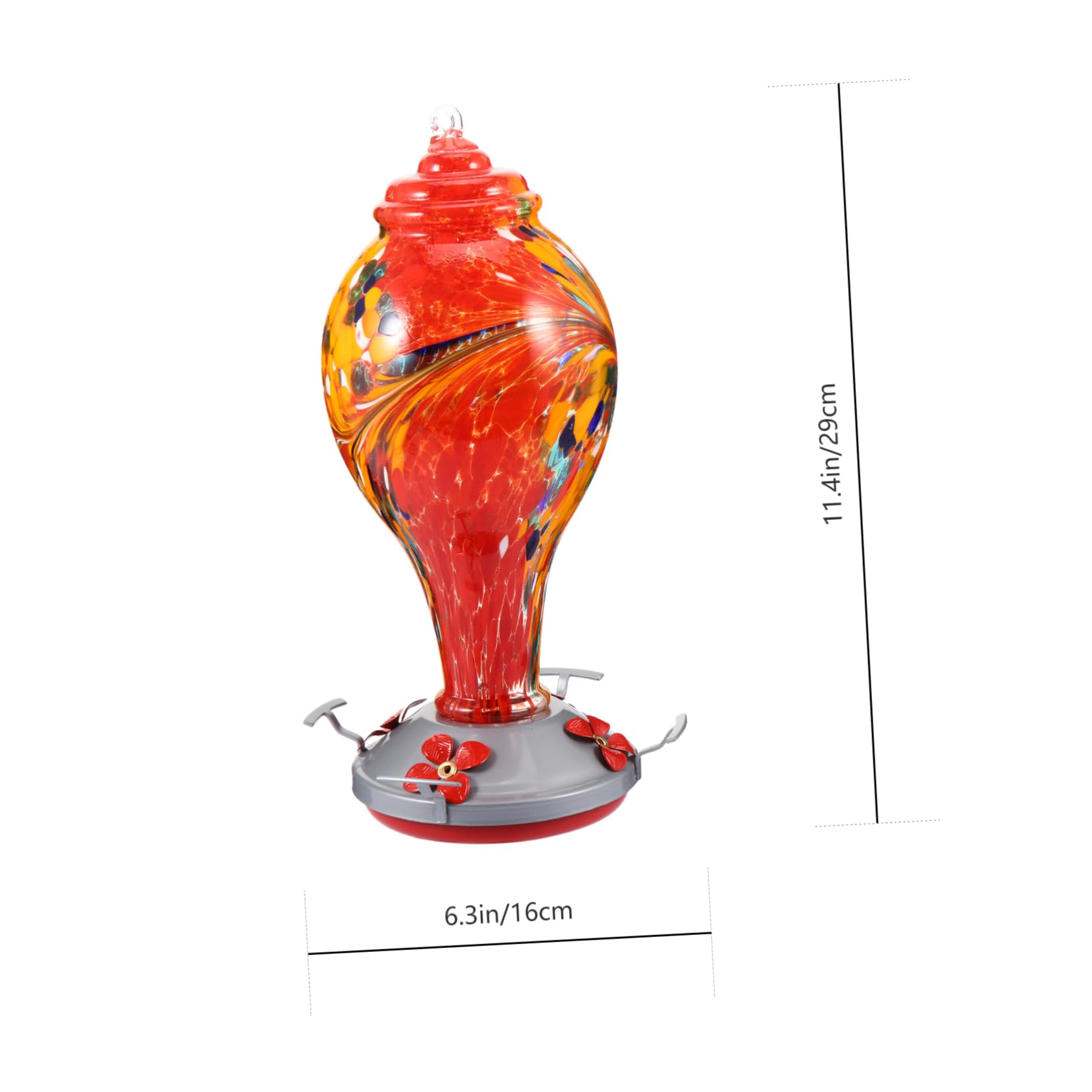 UPKOCH Glas-Hummingbird-futterhaus Hängendes Vogelfutterhaus Für Draußen Geeignet Für Kleine Vögel Wie Kanarienvögel Und Papageien Robustes Und Vogelsicheres Material
