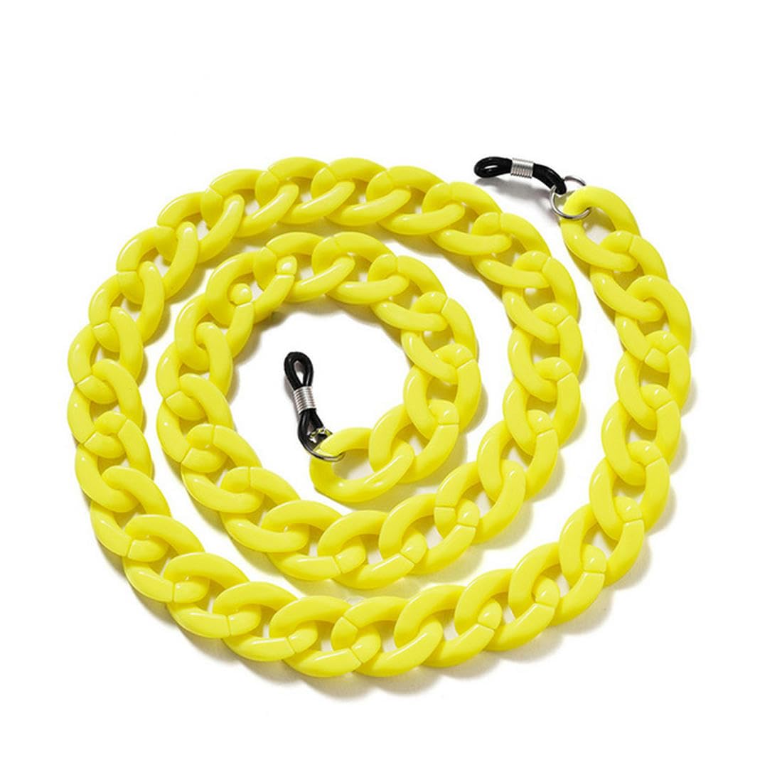 QQLADY Cadenas de gafas de sol acrílicas de Color mate para mujeres y hombres, cadenas para gafas de lectura, soporte de cordón para gafas, correa de cadena para el cuello, cordón