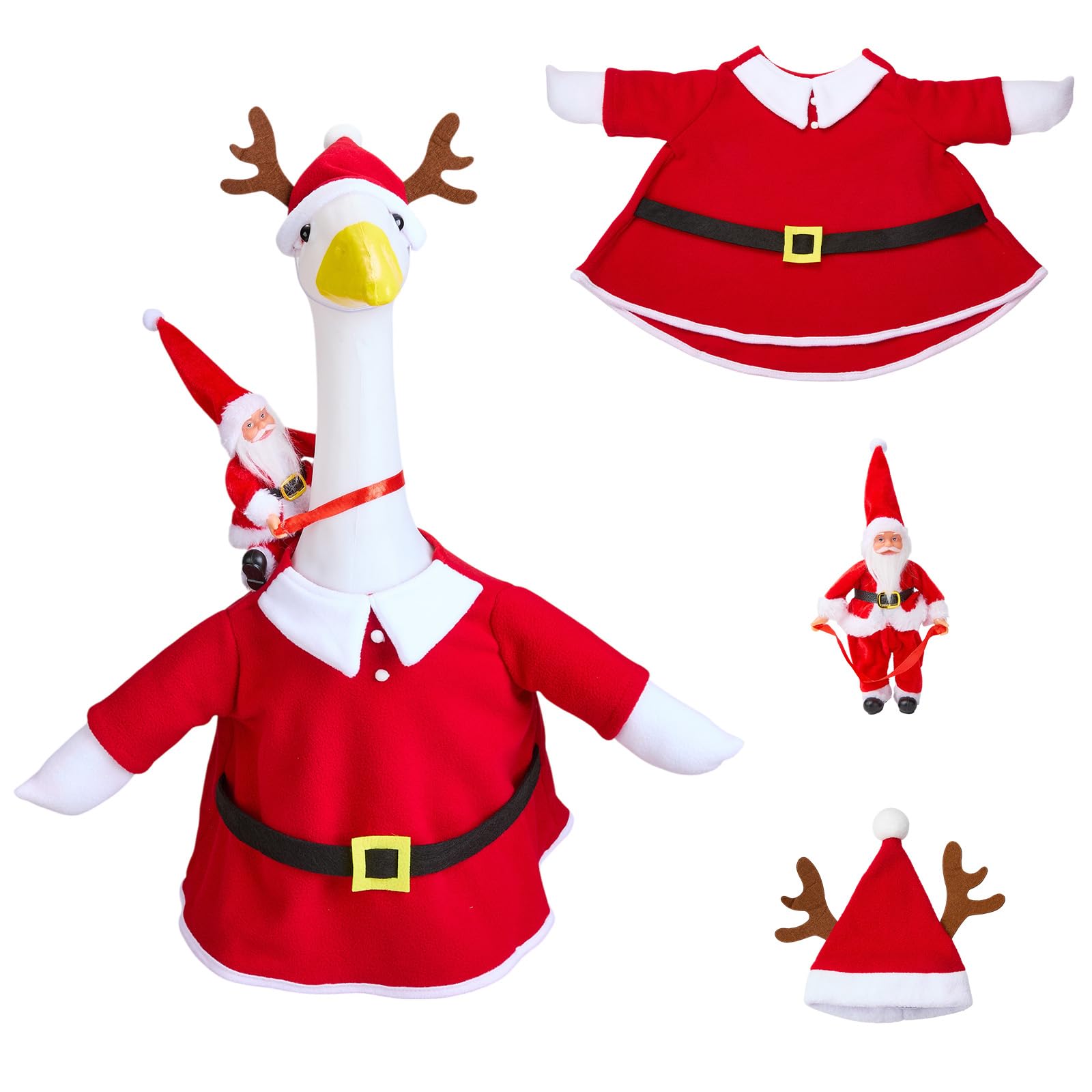HUAAPLEVLA Christmas Porch Goose Outfit 23 Inch for Geese Costume, Red — image 1