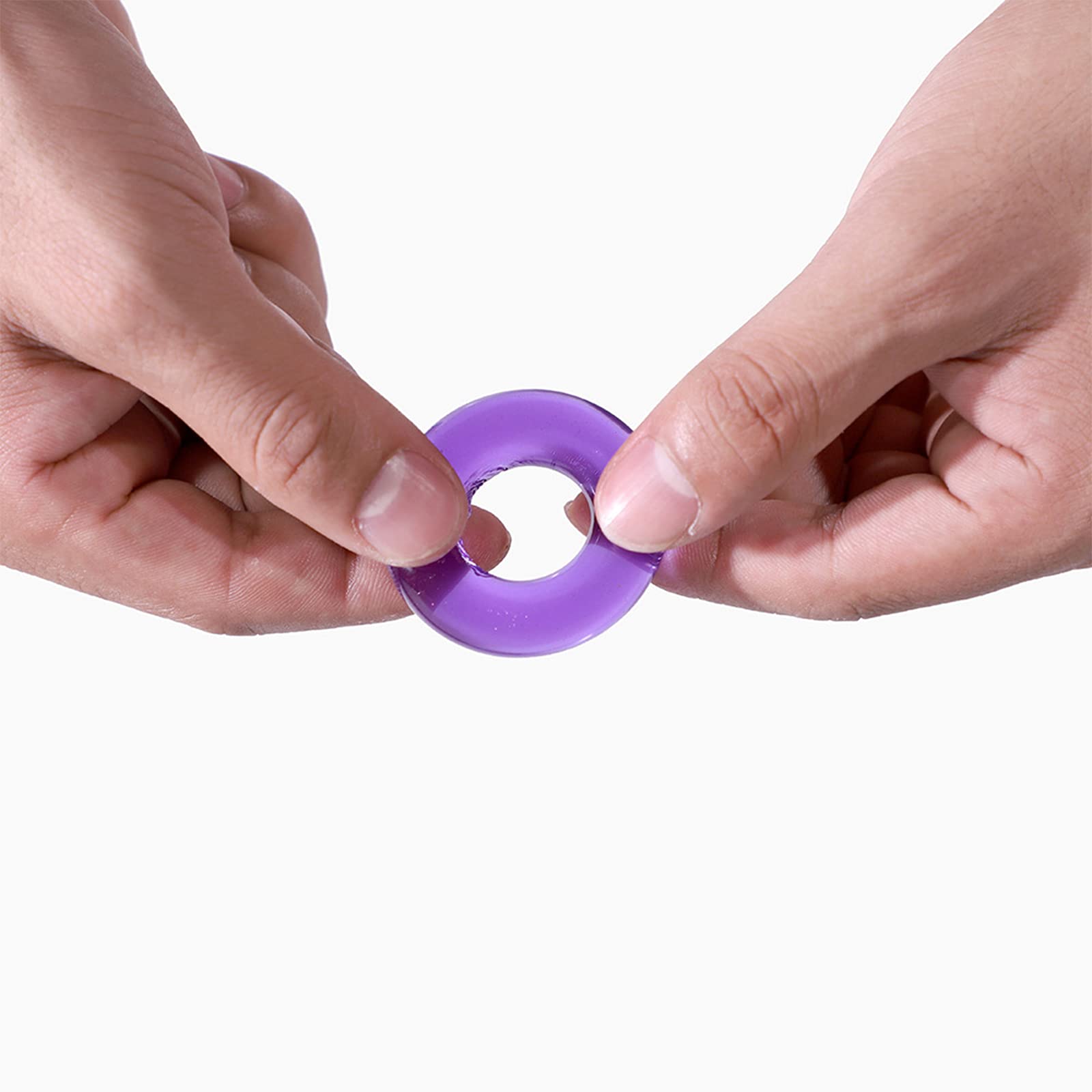 3er Penisringe Cockring Set, Silikon Super Stretch Penisring Hodenringe Verzögerung der Ejakulation und längere Erektion - Pleasure Ring Sexspielzeug für Männer(Lila)