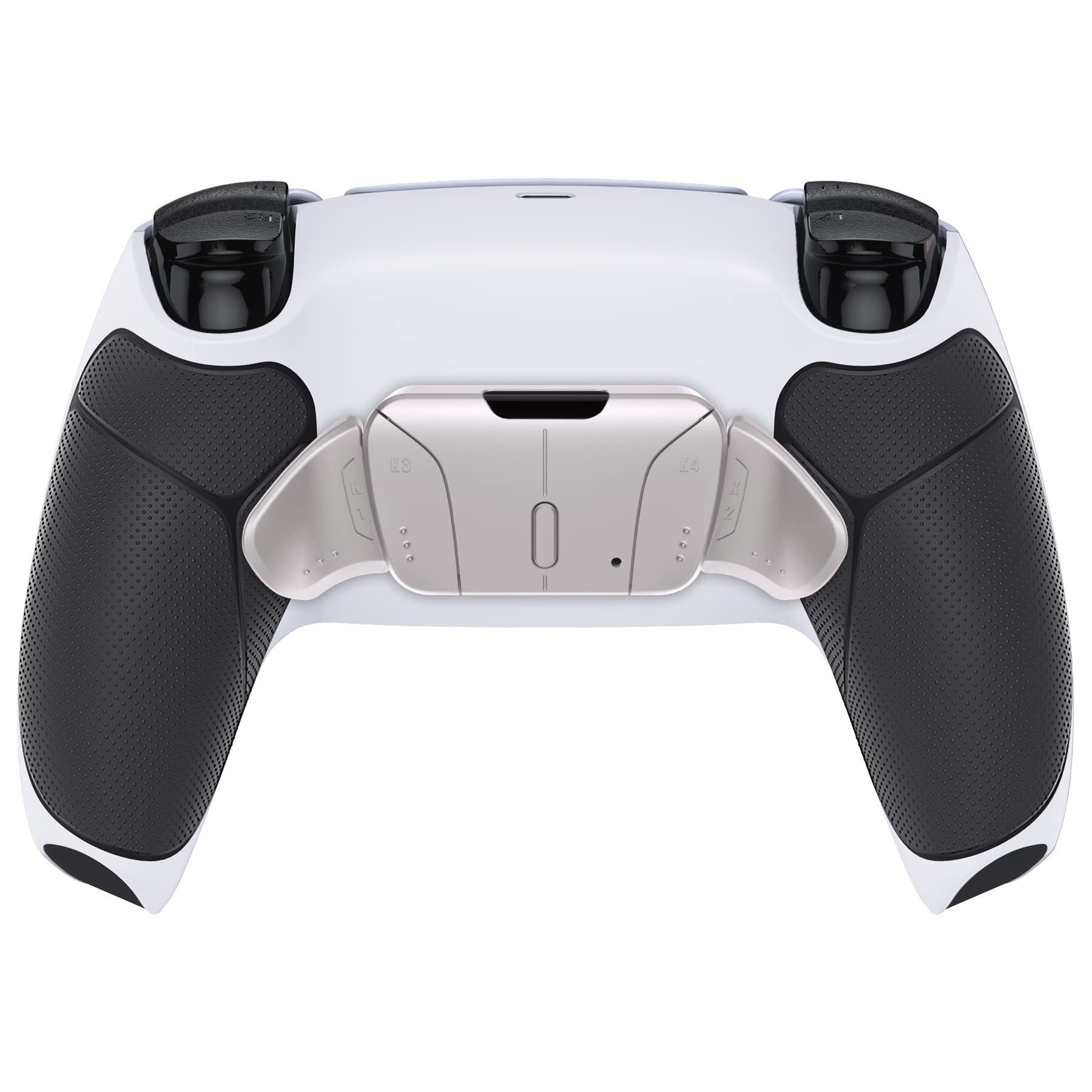 eXtremeRate Real Metal Buttons (RMB) Programable RISE4 V3 Remap Kit para ps5 Mando BDM-030/040/050 Actualización Board & Carcasa Trasera & 4 Palancas Botones Traseros para ps5 Control(Negro Plata)