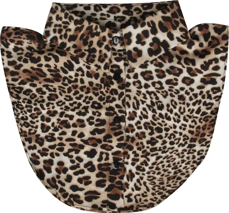 Capelli New York Krageneinsatz mit Leopardenmuster Black/Brown Combo