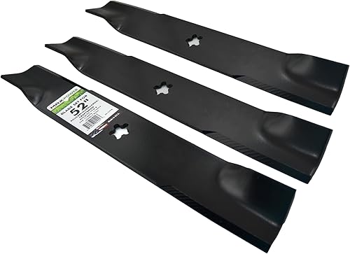 Miniatura 2 de MaxPower 561744B Juego de 3 cuchillas para artesano de corte de 52 pulgadas, Husqvarna, Poulan reemplaza al OEM no. 112079, 539-112079