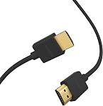 Cmple - Ultra Thin HDMI Cable 10 Feet High Speed 4k@60Hz Slim Flexible HDMI 2.0 Type-A Male to Male Cord Ethernet, ARC, 3D, 4k, 2k, 1080p - Black