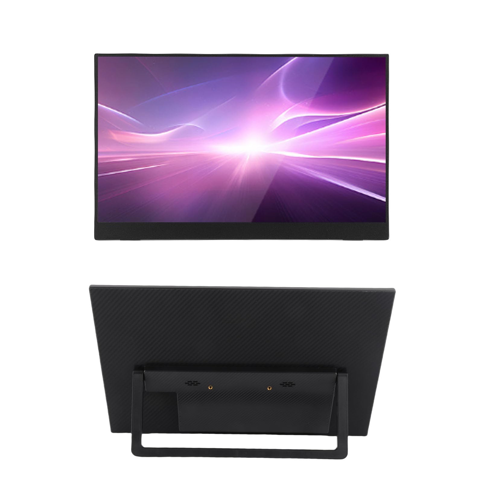 Cuifati Monitor Przenośny, rozdzielczość 15,6 Cala 1080p 120 Hz Odświeżona Monitor, Wyświetlacz Komputerowy HDMI Wbudowany w 2 Głośniki dla Laptopów, Komputerów Stacjonarnych i Konsol