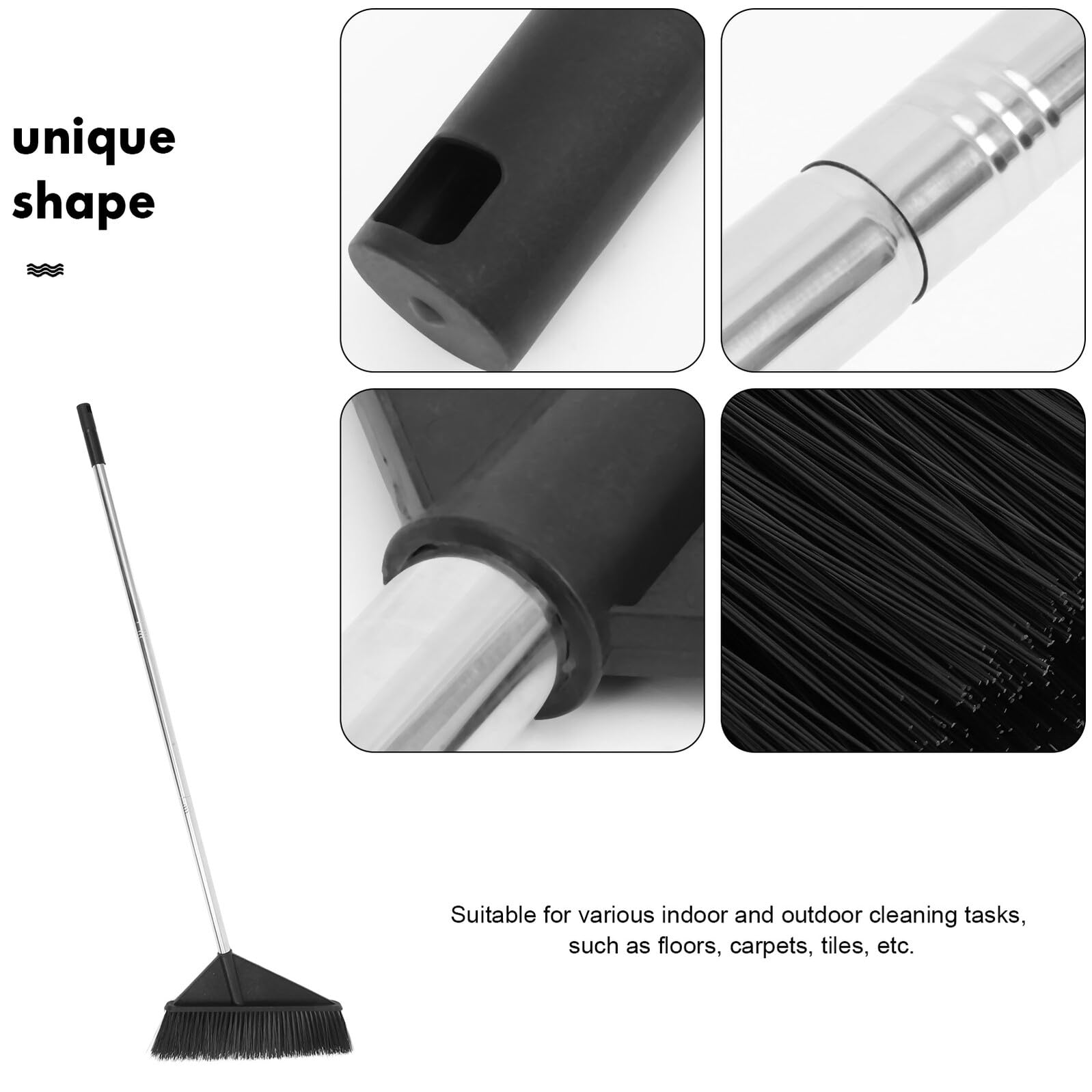 Toyvian Haushaltsbesen mit Steifen Borsten Langlebiger Langstiel für Innen Außenbereich Vielseitig für Garten Büro Betonböden Robustes Design für Effektive Reinigung