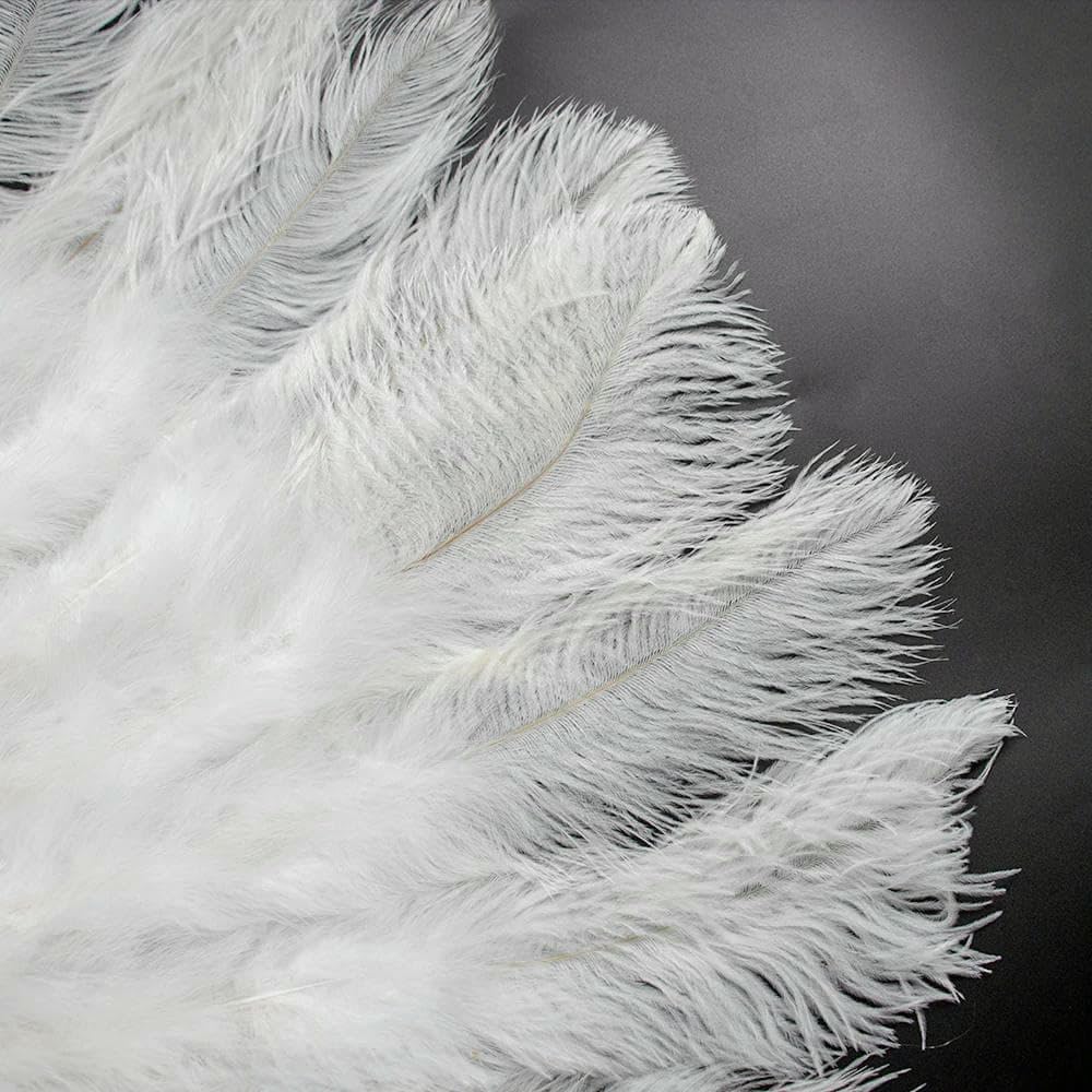 Ventaglio di piume di struzzo bianco grande da 130 cm, soffice, con 13 ossa, portatile, per carnevale, danza del ventre, spettacolo teatrale, piume, fai da te, artigianato, rosa scuro, piccolo venta
