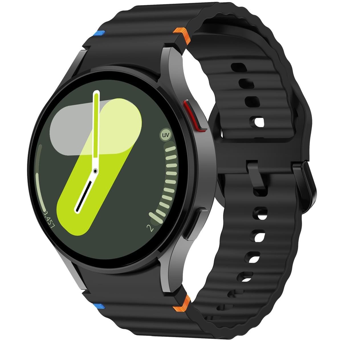 VEMIGON Sport Band Compatible With Samsung Galaxy Watch 7 Band 40mm 44mm (2024), No Gap Soft Silicone Waterproof Strap with Decorative Woven Line for Galaxy Watch 6 5 4 40mm 44mm (Watch Not Included)-picture-25