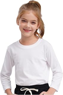 Camiseta Térmica Interior para Niños Niñas Blusa De Manga Larga Camisetas Casuales Camisetas Básicas De Algodón Ropa Interior Ropa De Casa