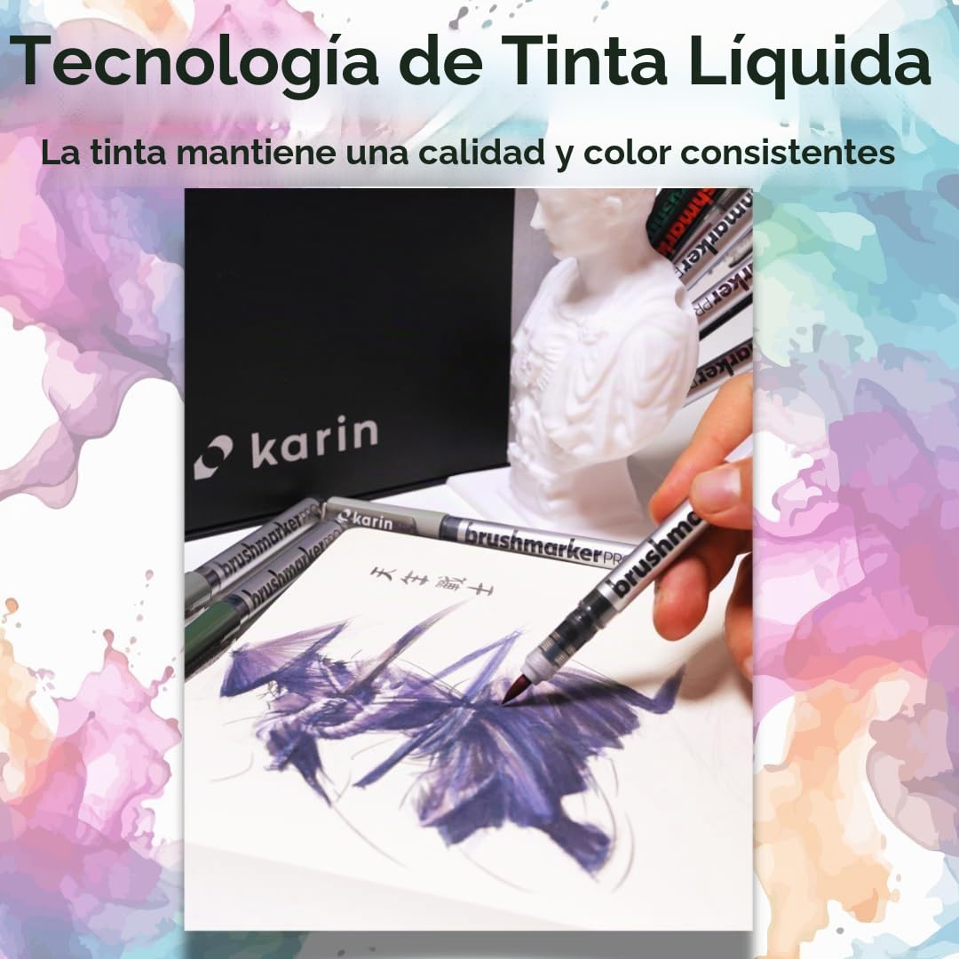 Set de Rotuladores Karin Brushmarker Pro Neón 12 Piezas