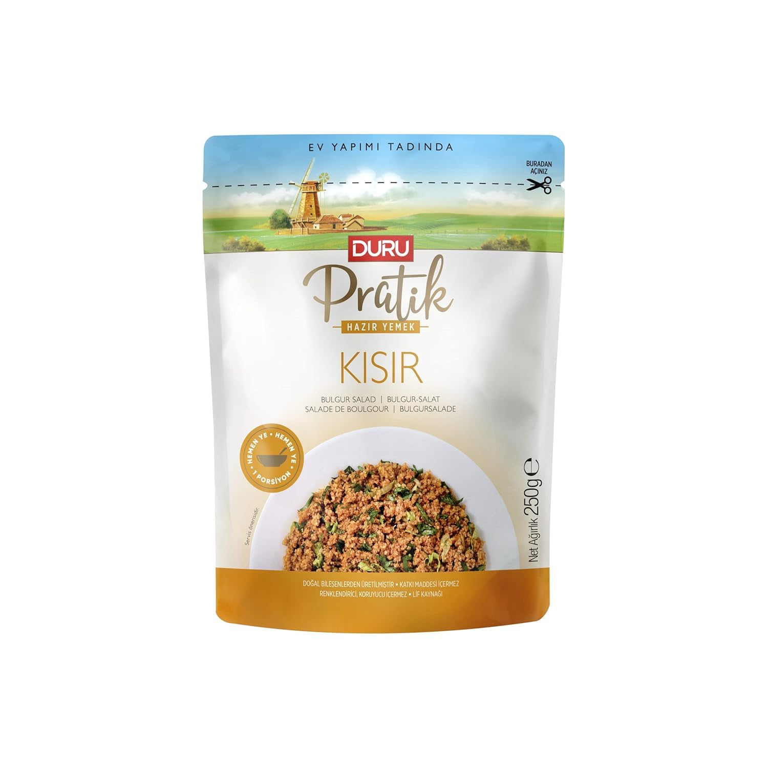 Ready Bulgur Salad, 8,8 Ounces, Open & Eat, 100% Natural, Non-GMO, BPA Free, No Trans Fat, No Preservatives