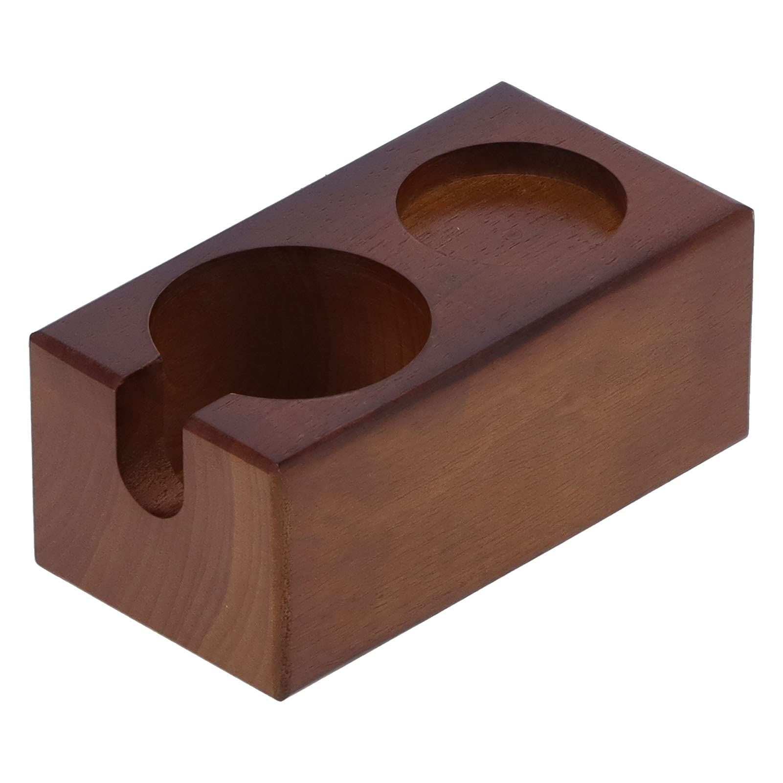 Porte-filtre à café en bois 2 trous support de presse-agrumes station tassage compacte