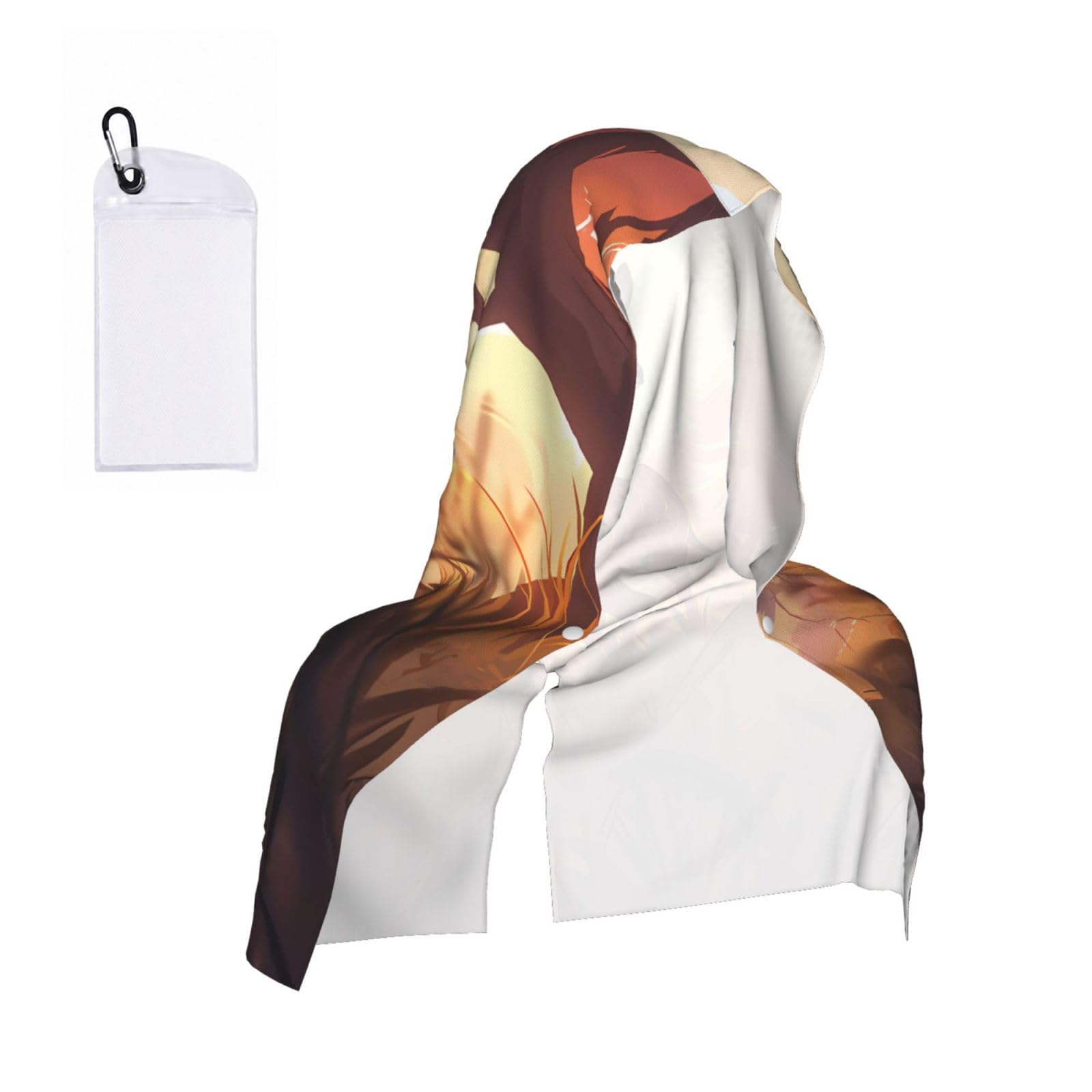 ZQYTGFDC African savannah giraffe calf Cooling hooded towels are suitable for summer sports, running, outdoor work, and gardening.