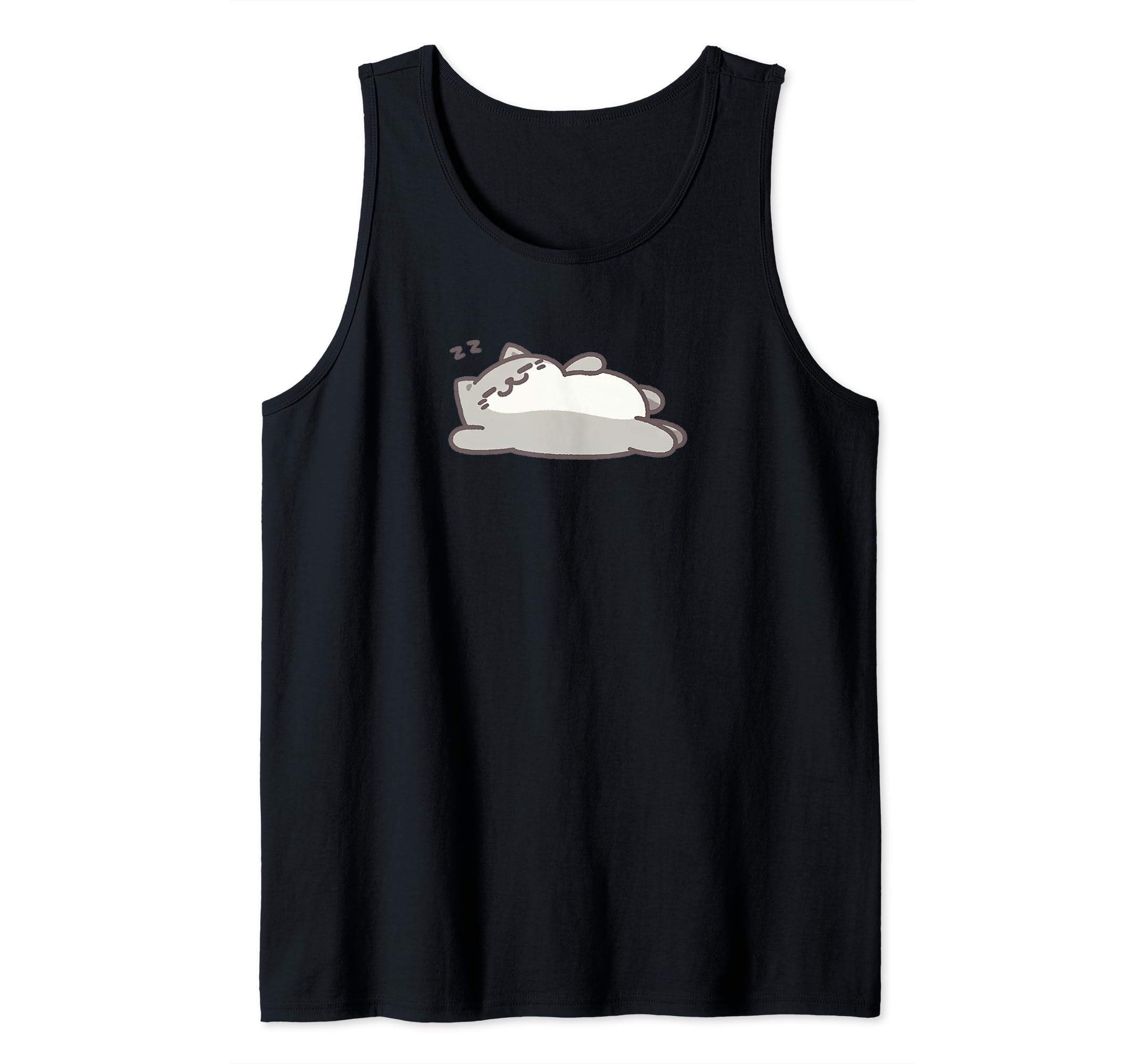 Cute Lazy-Cat Sleeping - Funny Kitty - Love Cats Tank Top
